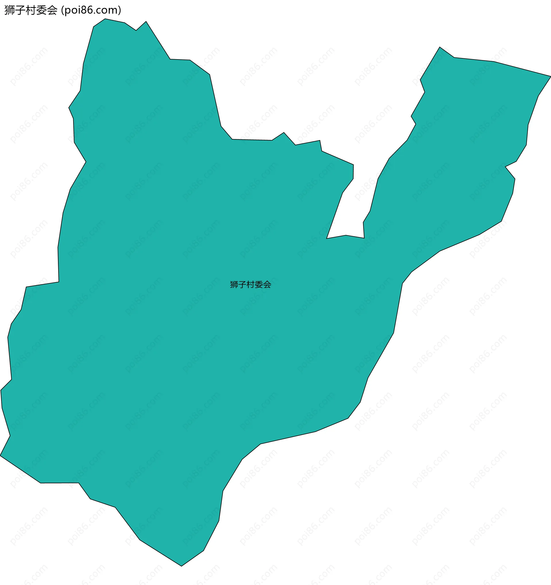 狮子村委会边界地图
