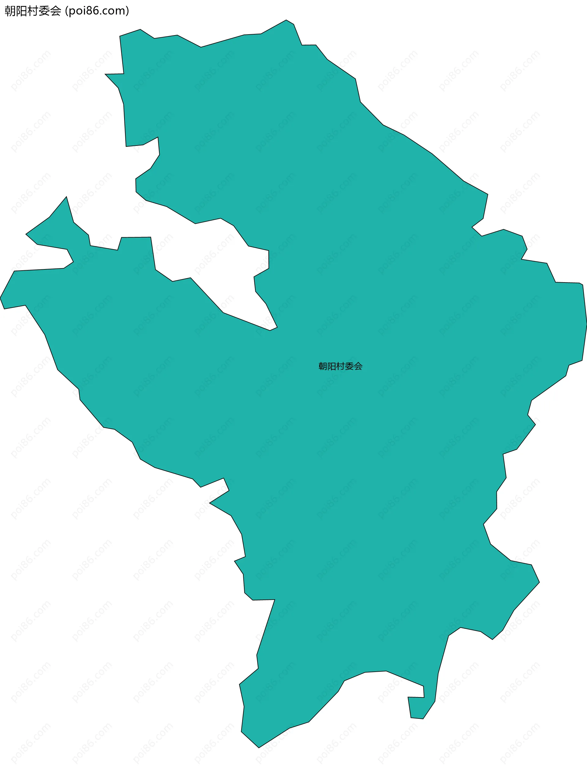 朝阳村委会边界地图