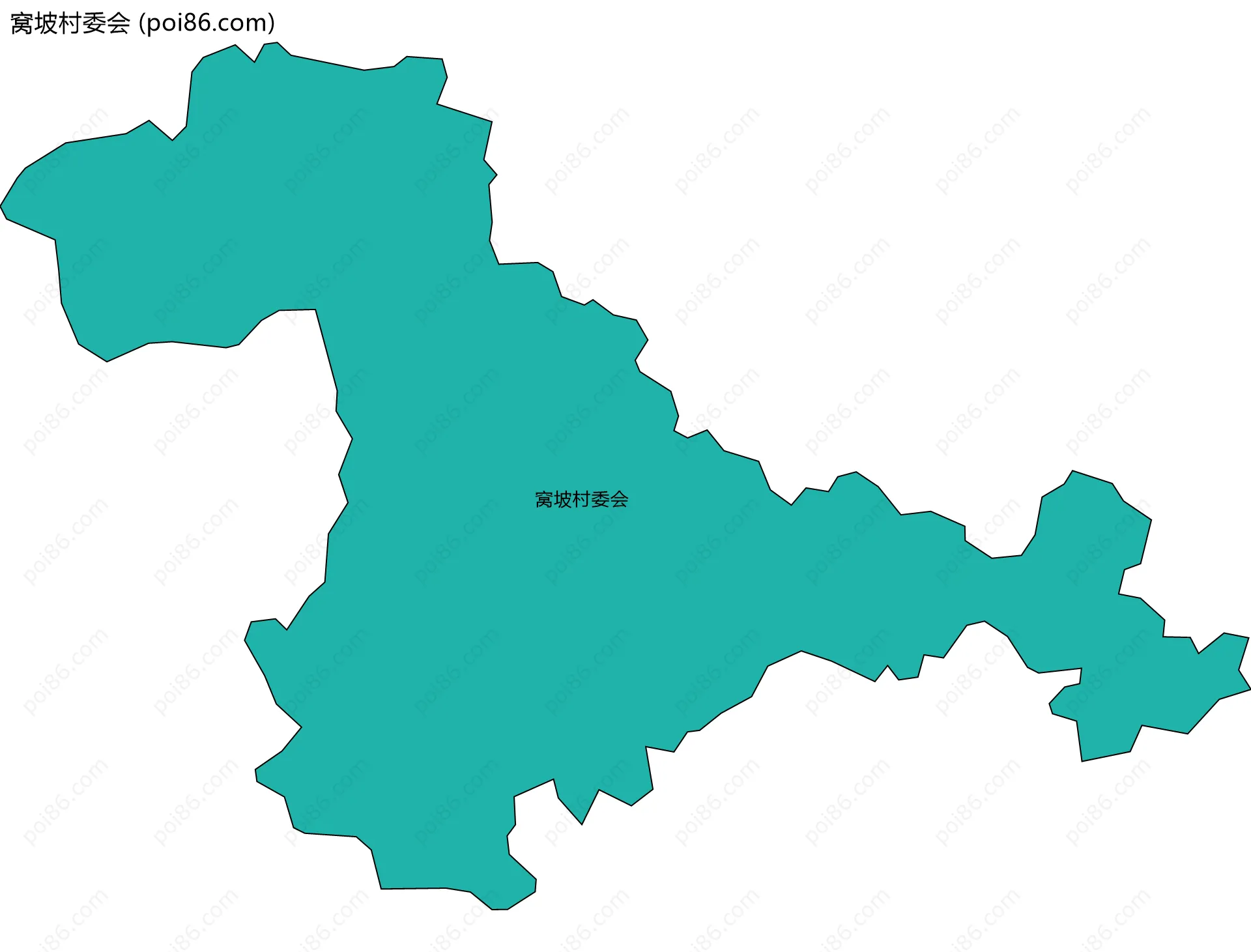 窝坡村委会边界地图