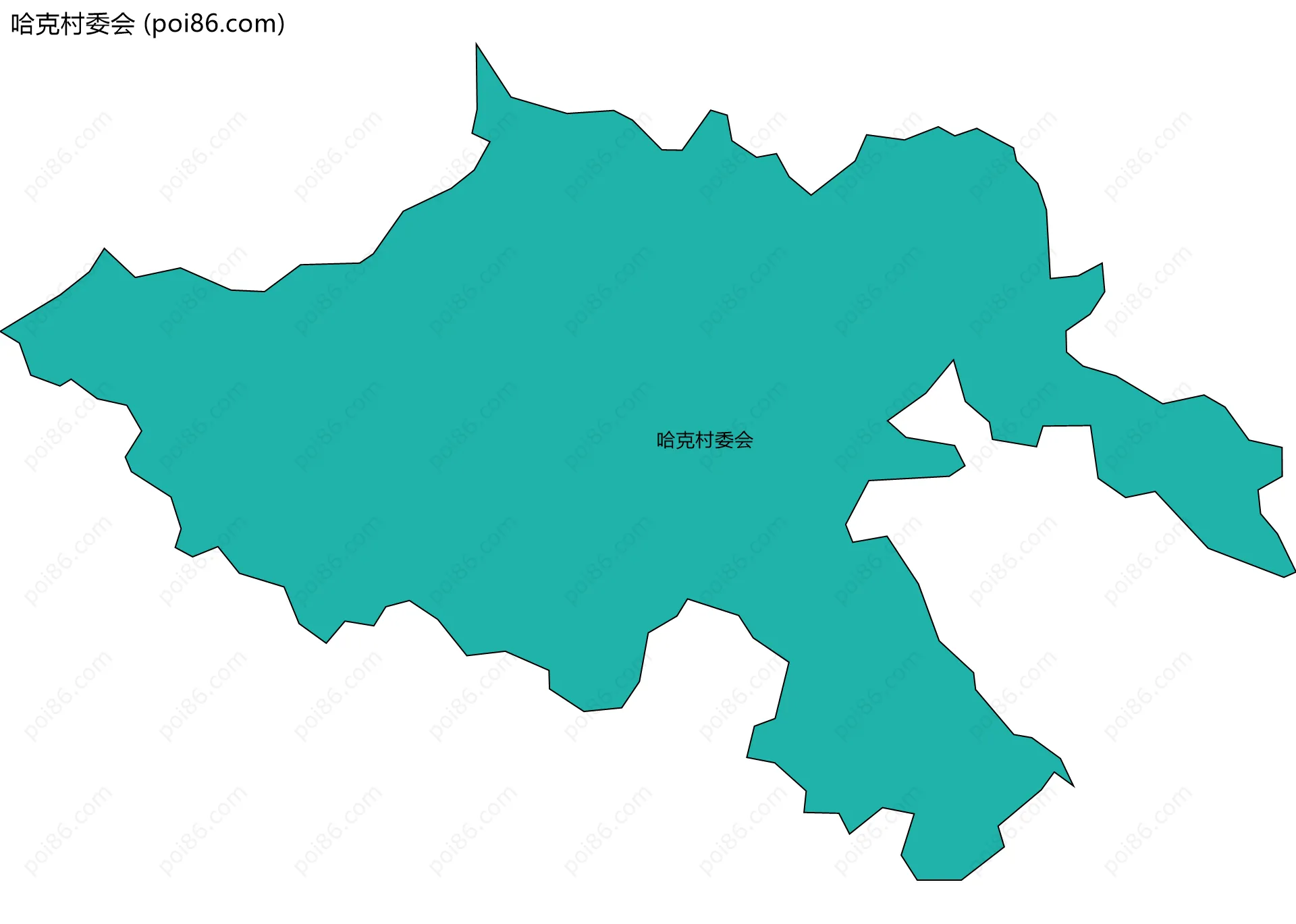 哈克村委会边界地图