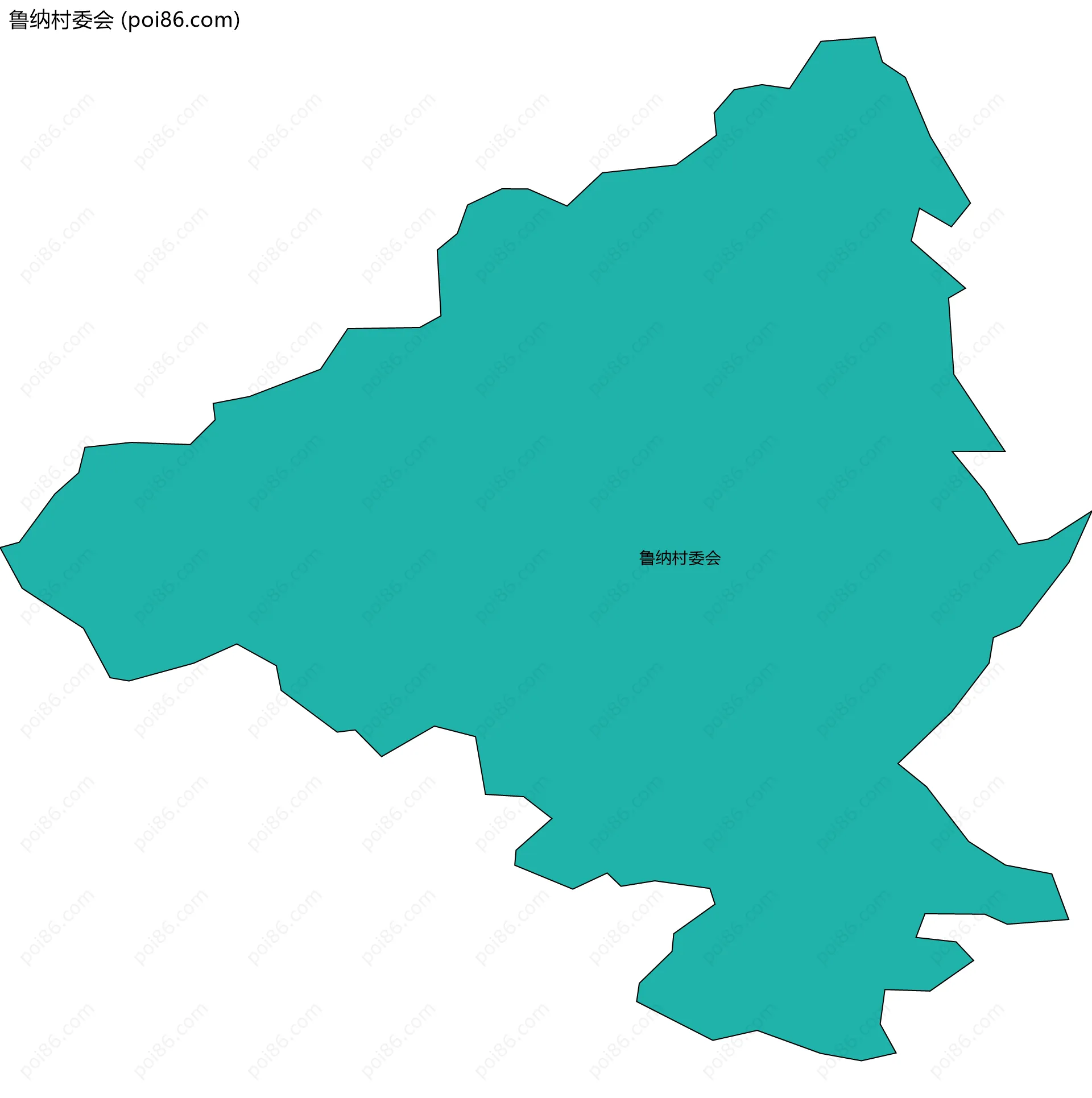 鲁纳村委会边界地图