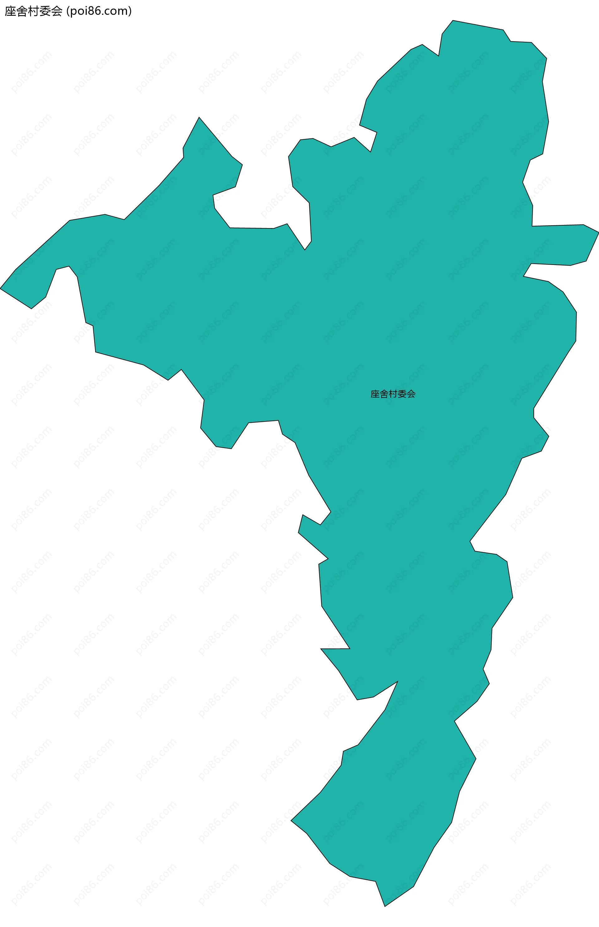 座舍村委会边界地图