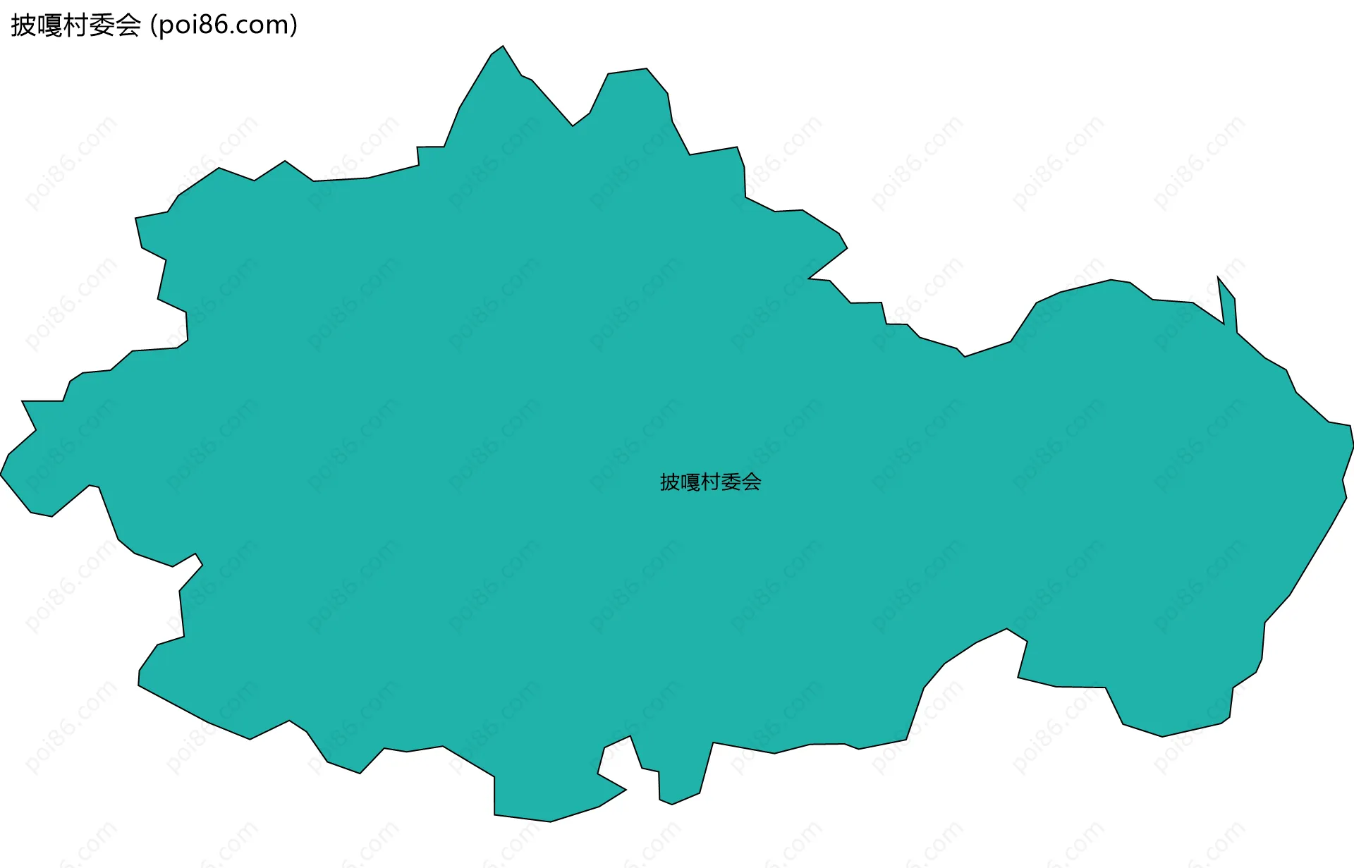 披嘎村委会边界地图