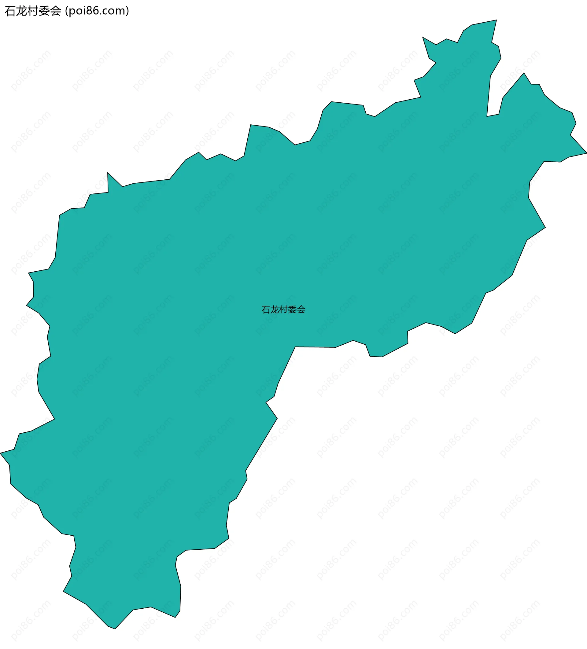 石龙村委会边界地图