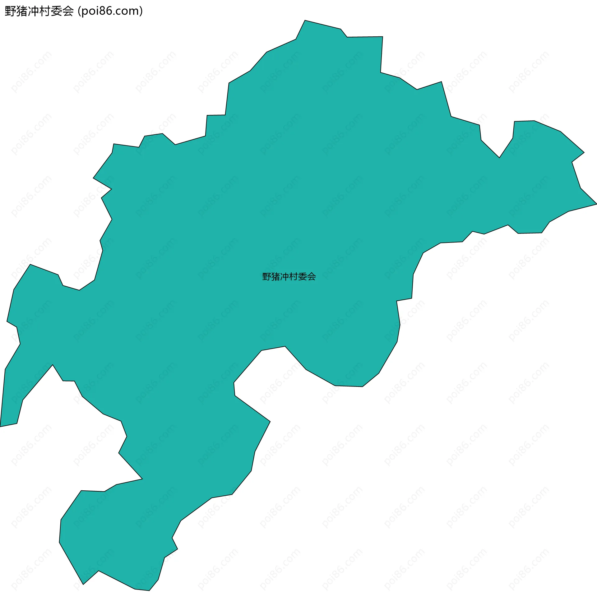 野猪冲村委会边界地图