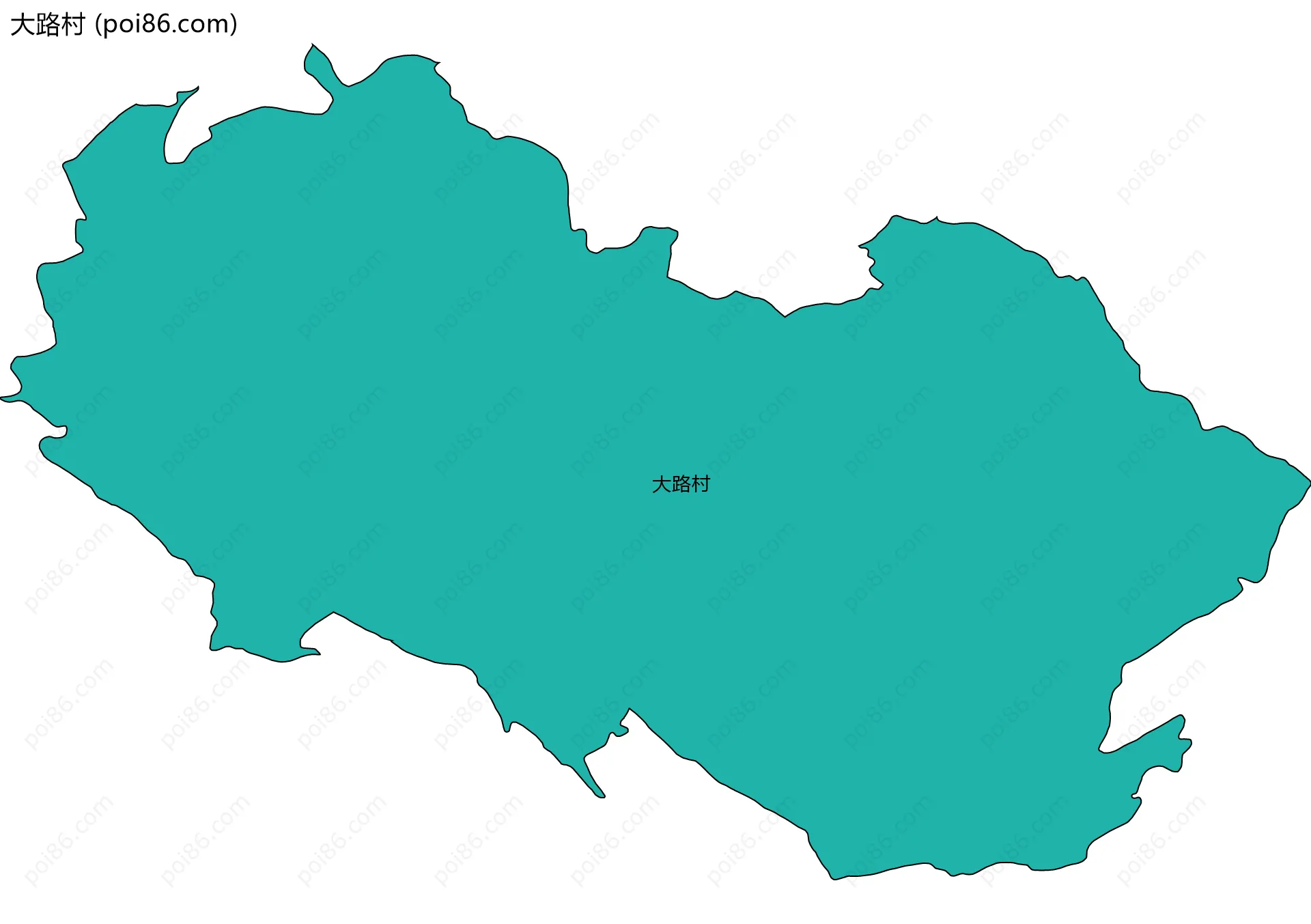 大路村边界地图