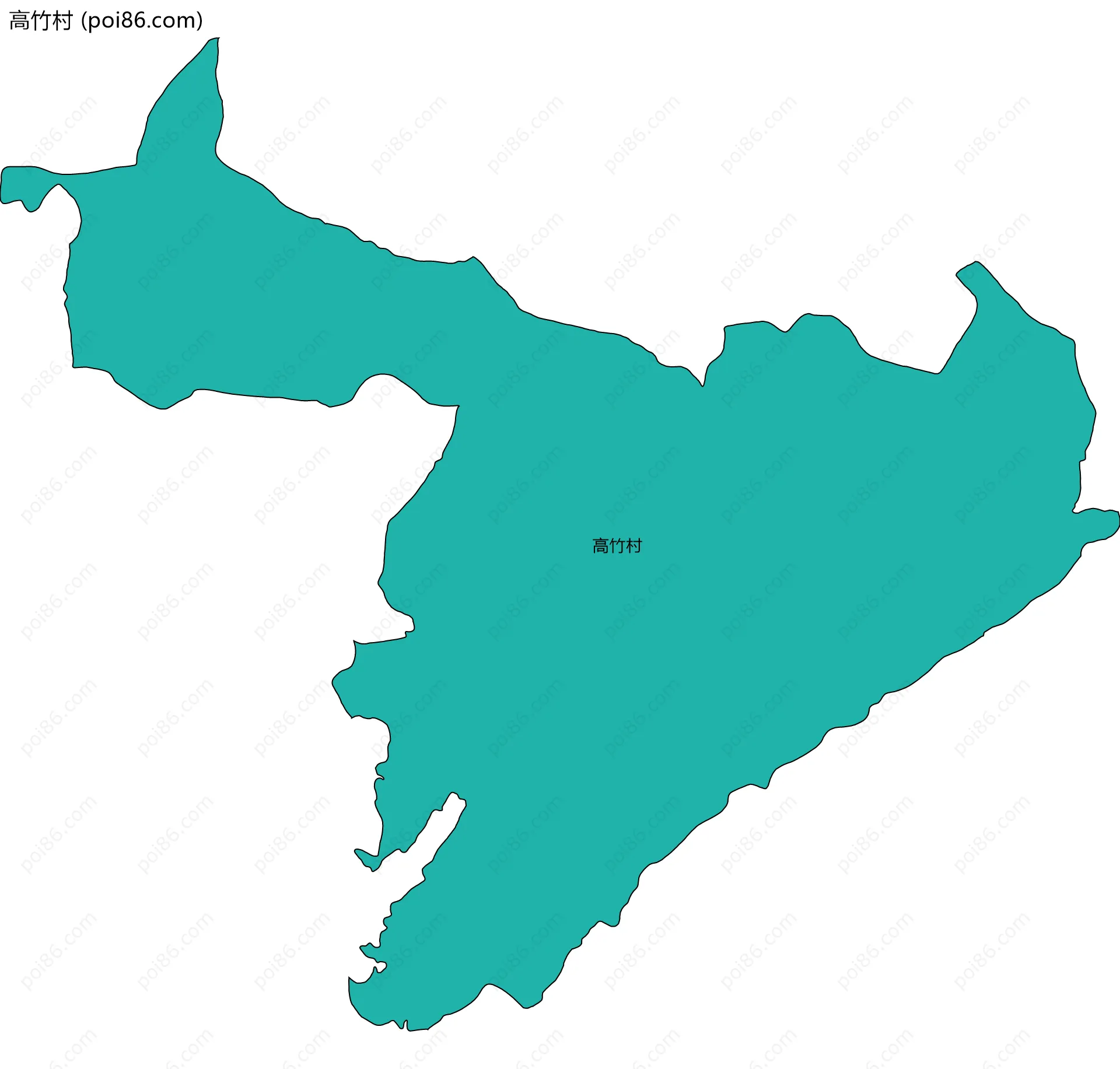 高竹村边界地图