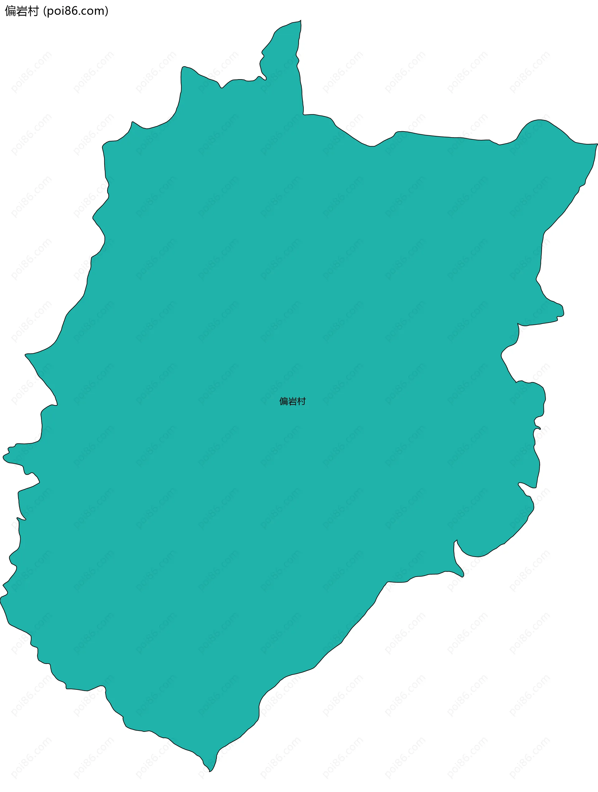 偏岩村边界地图