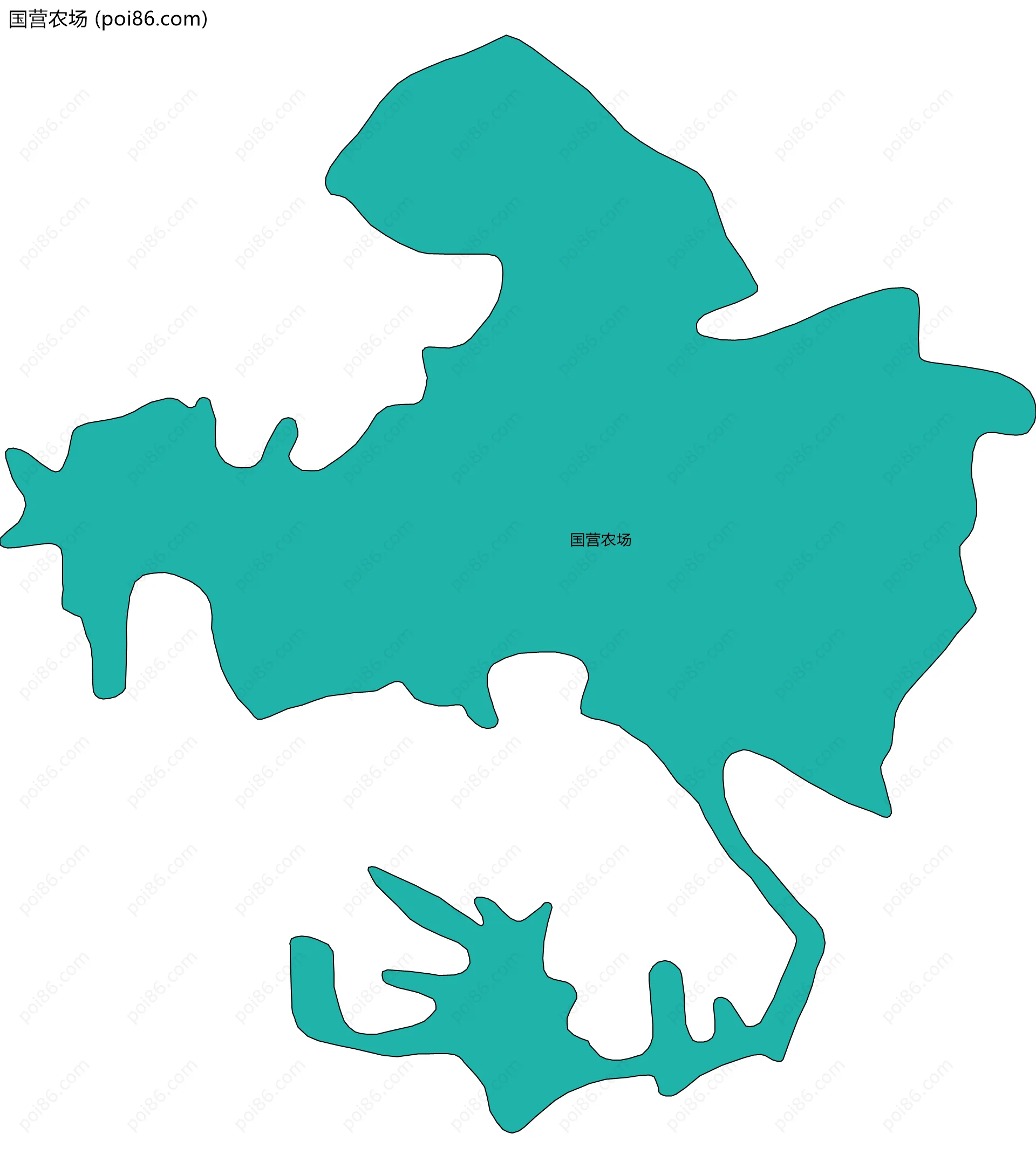 国营农场边界地图