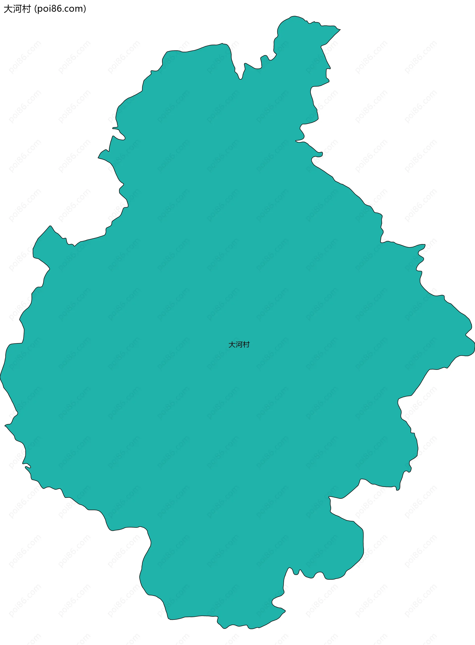 大河村边界地图