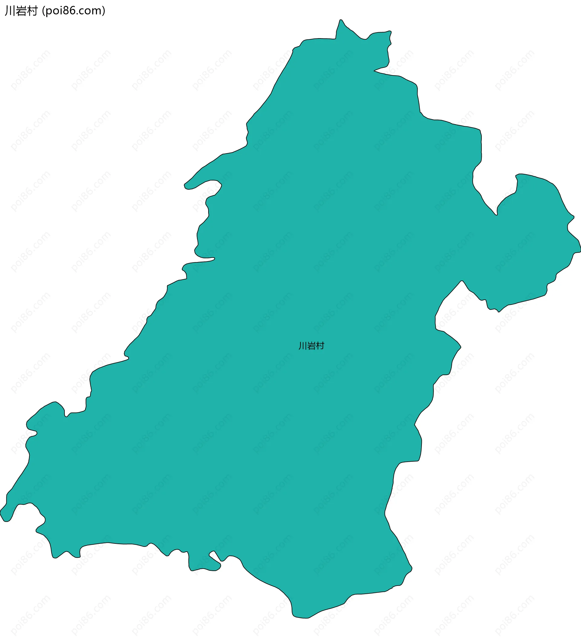 川岩村边界地图