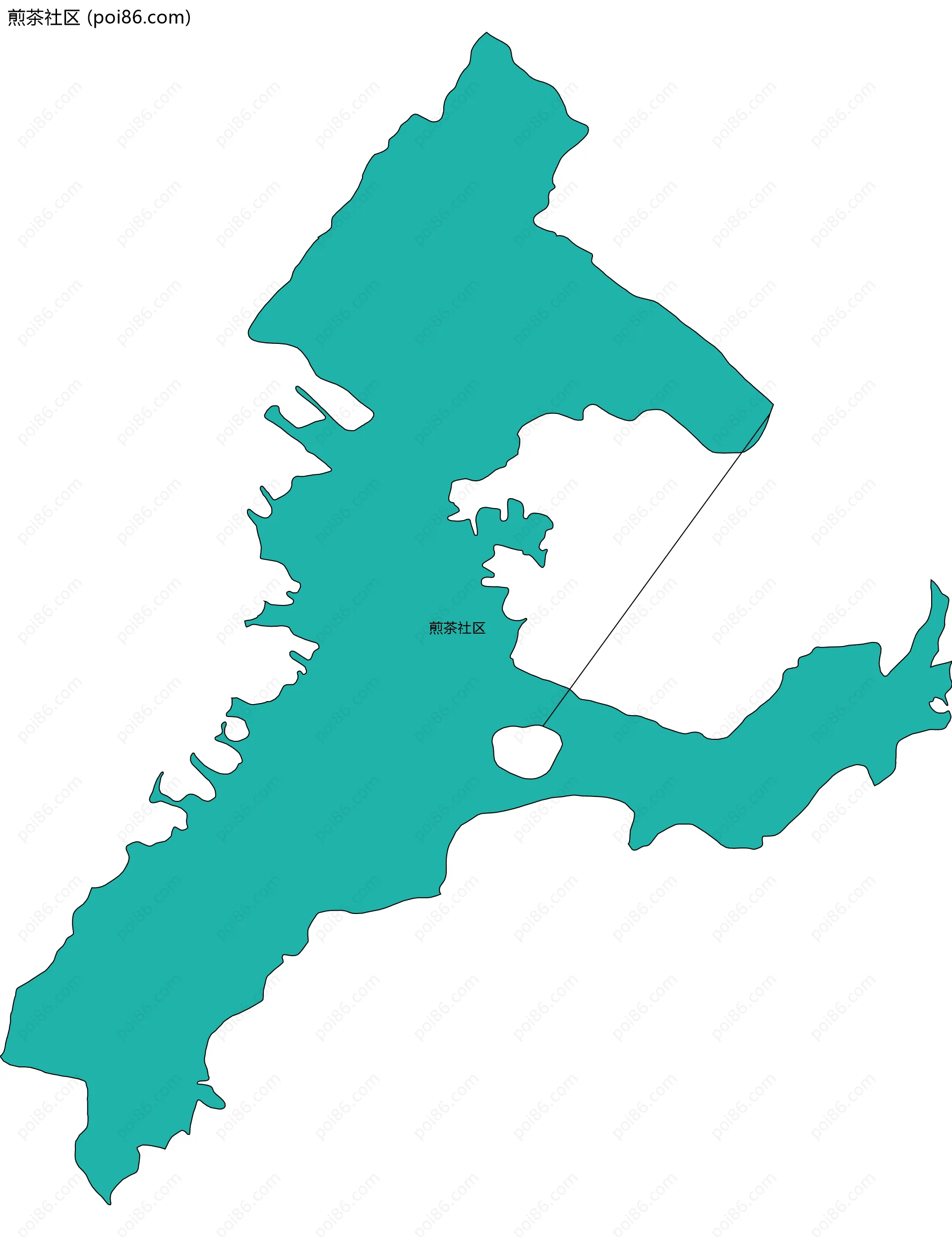 煎茶社区边界地图