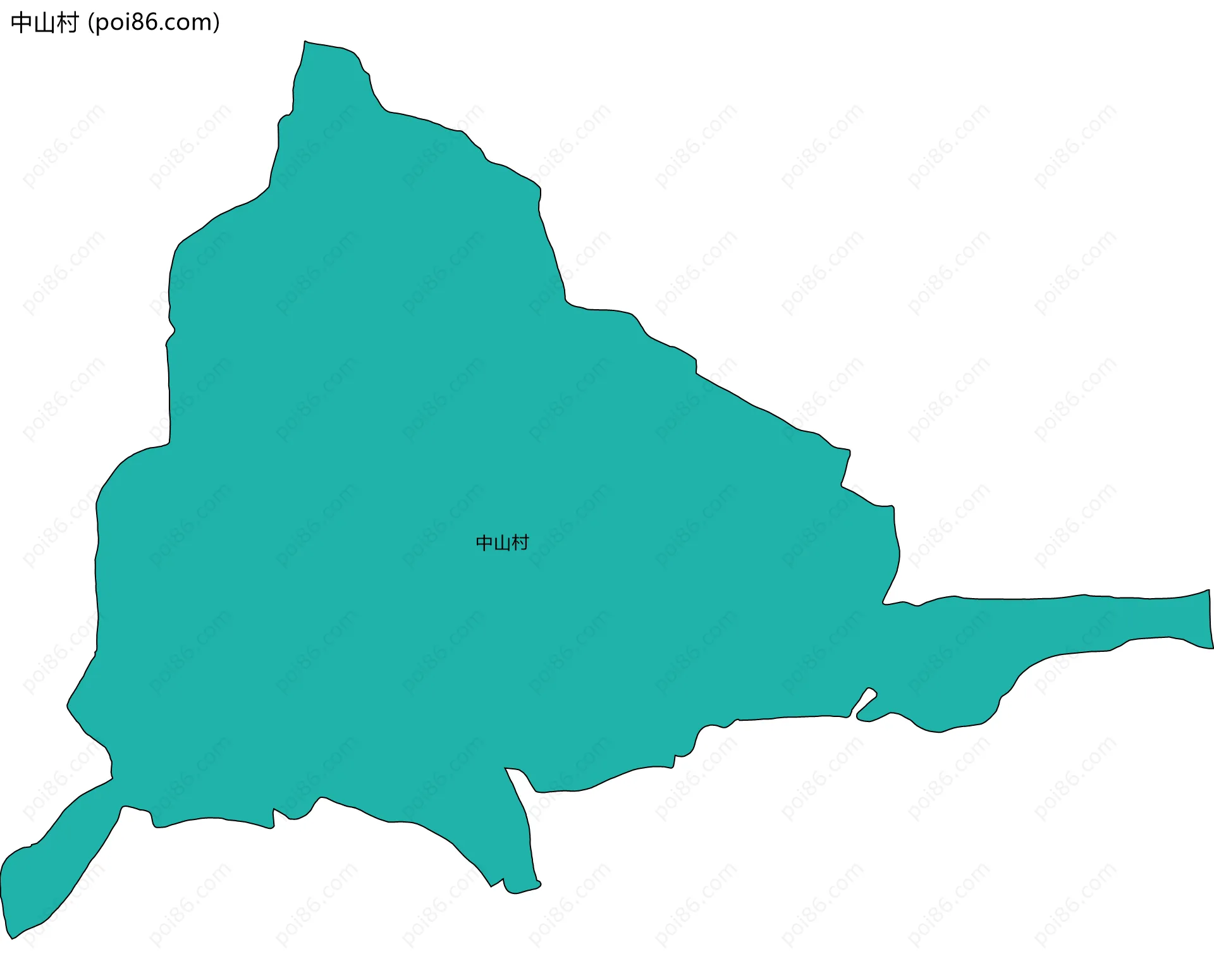 中山村边界地图