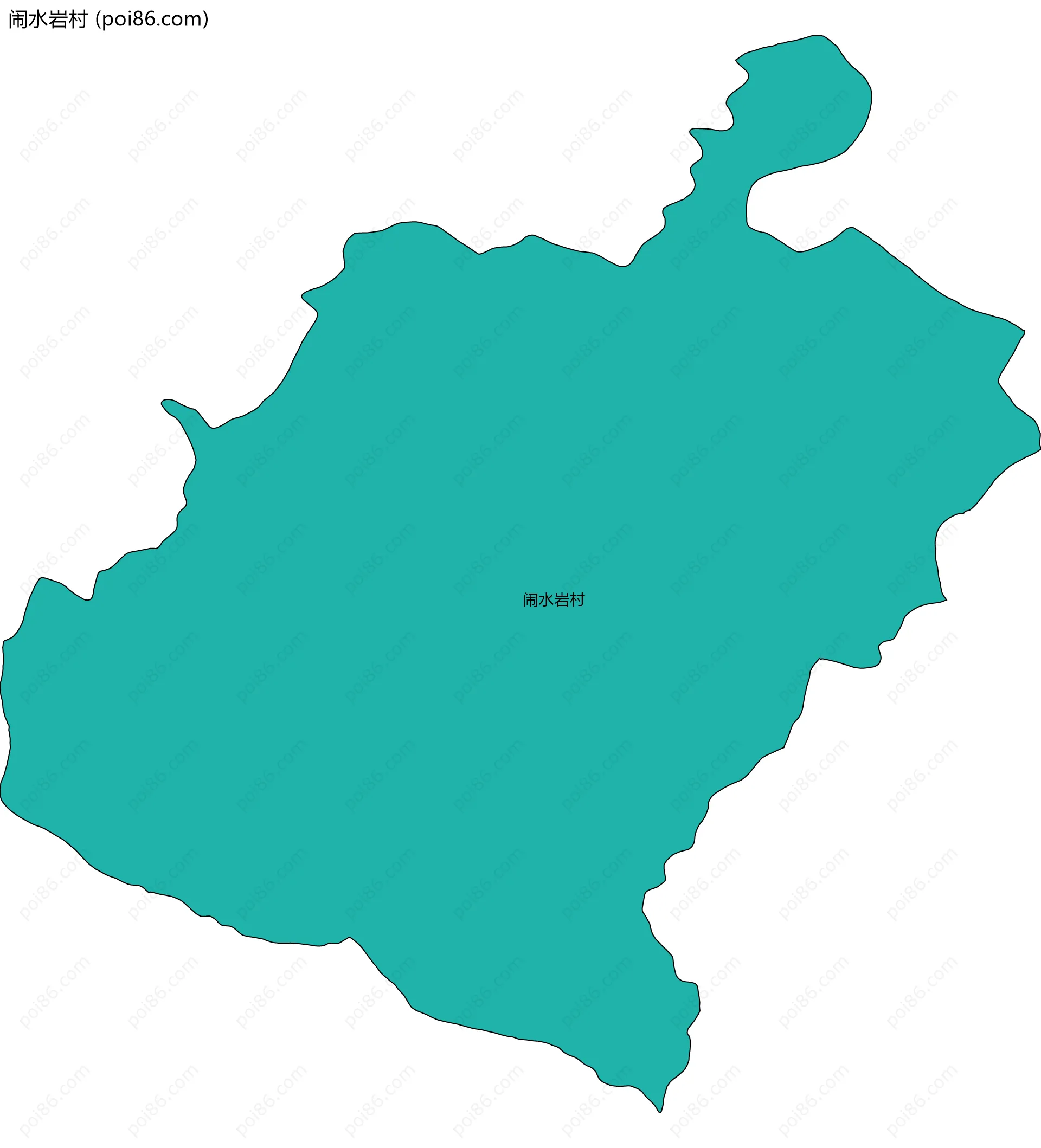 闹水岩村边界地图