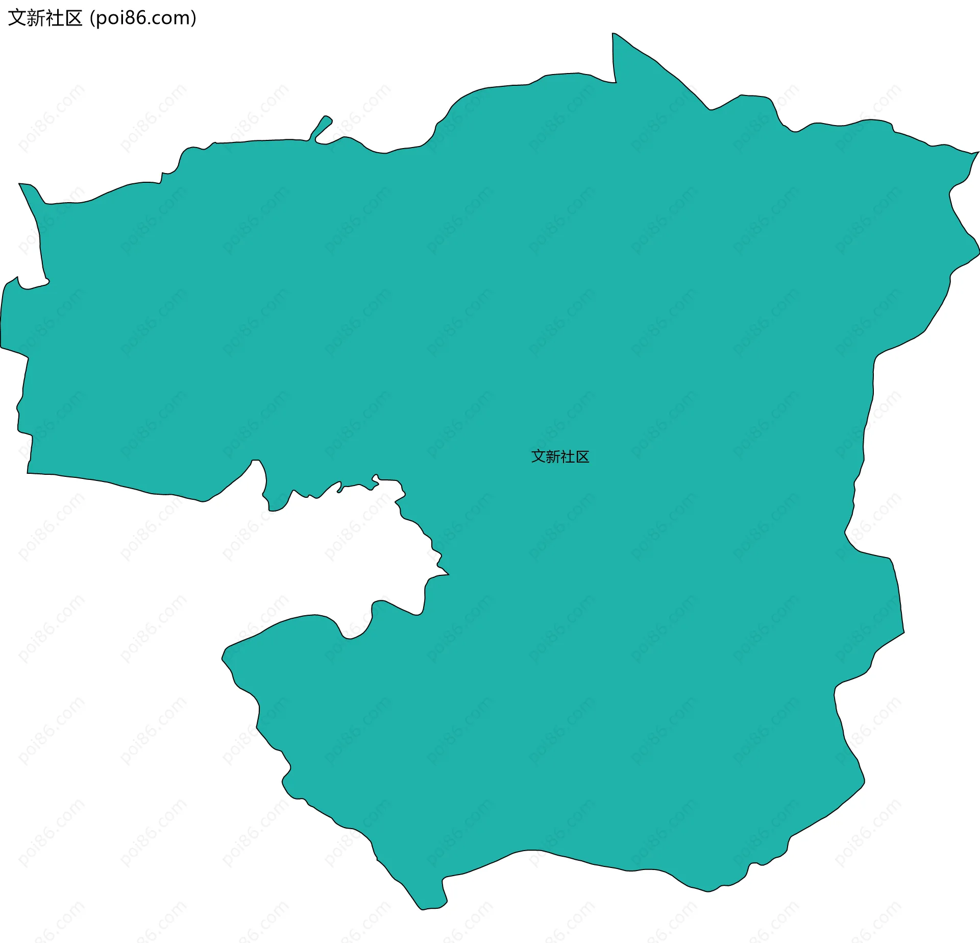 文新社区边界地图