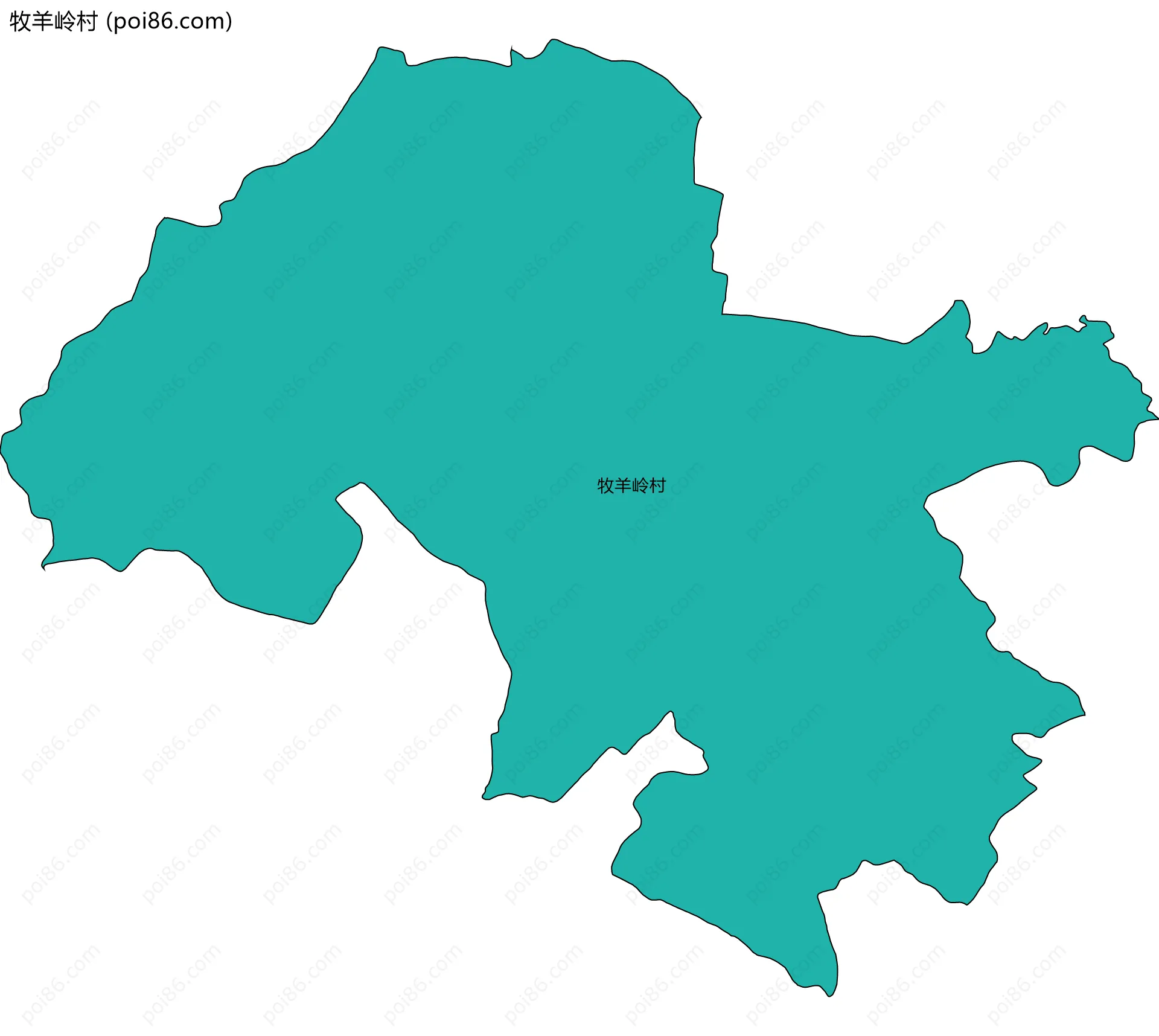 牧羊岭村边界地图