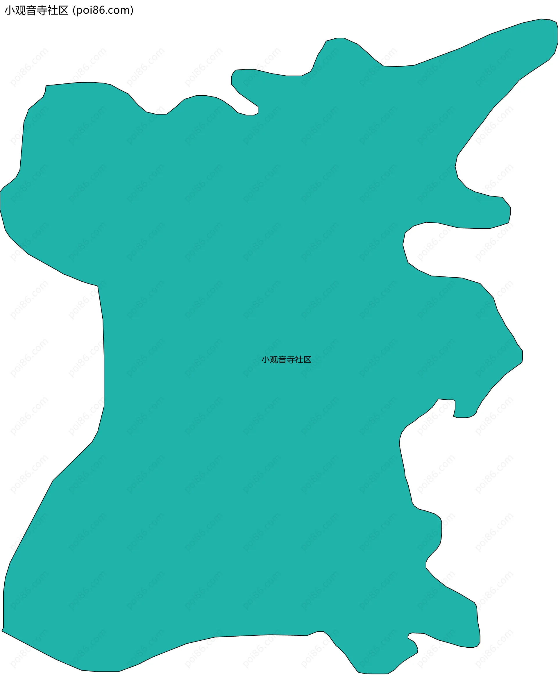 小观音寺社区边界地图