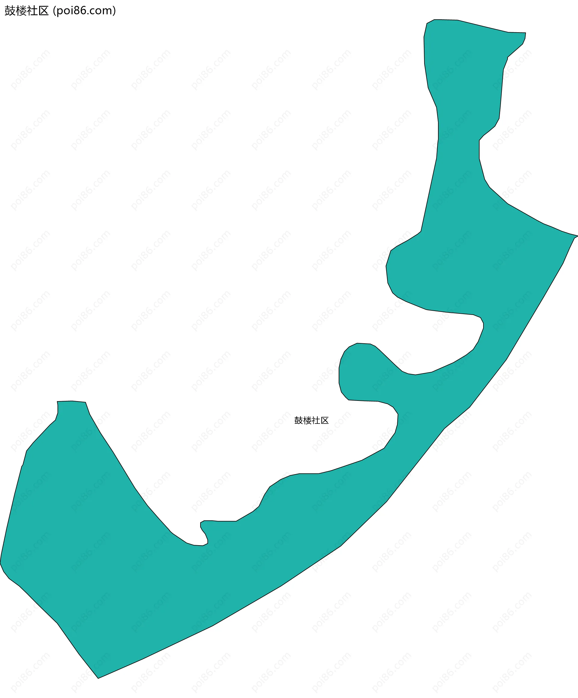 鼓楼社区边界地图