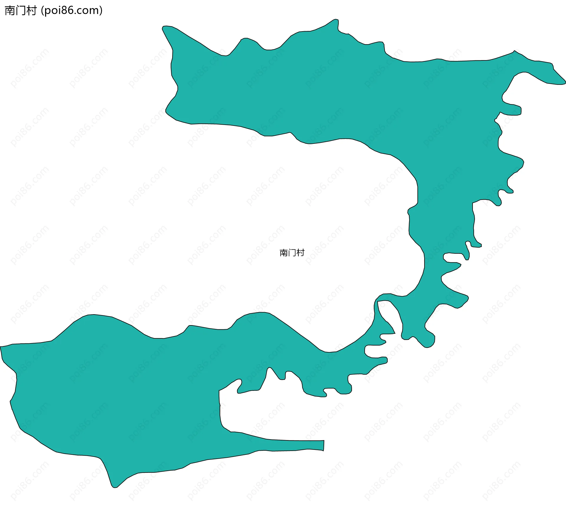 南门村边界地图