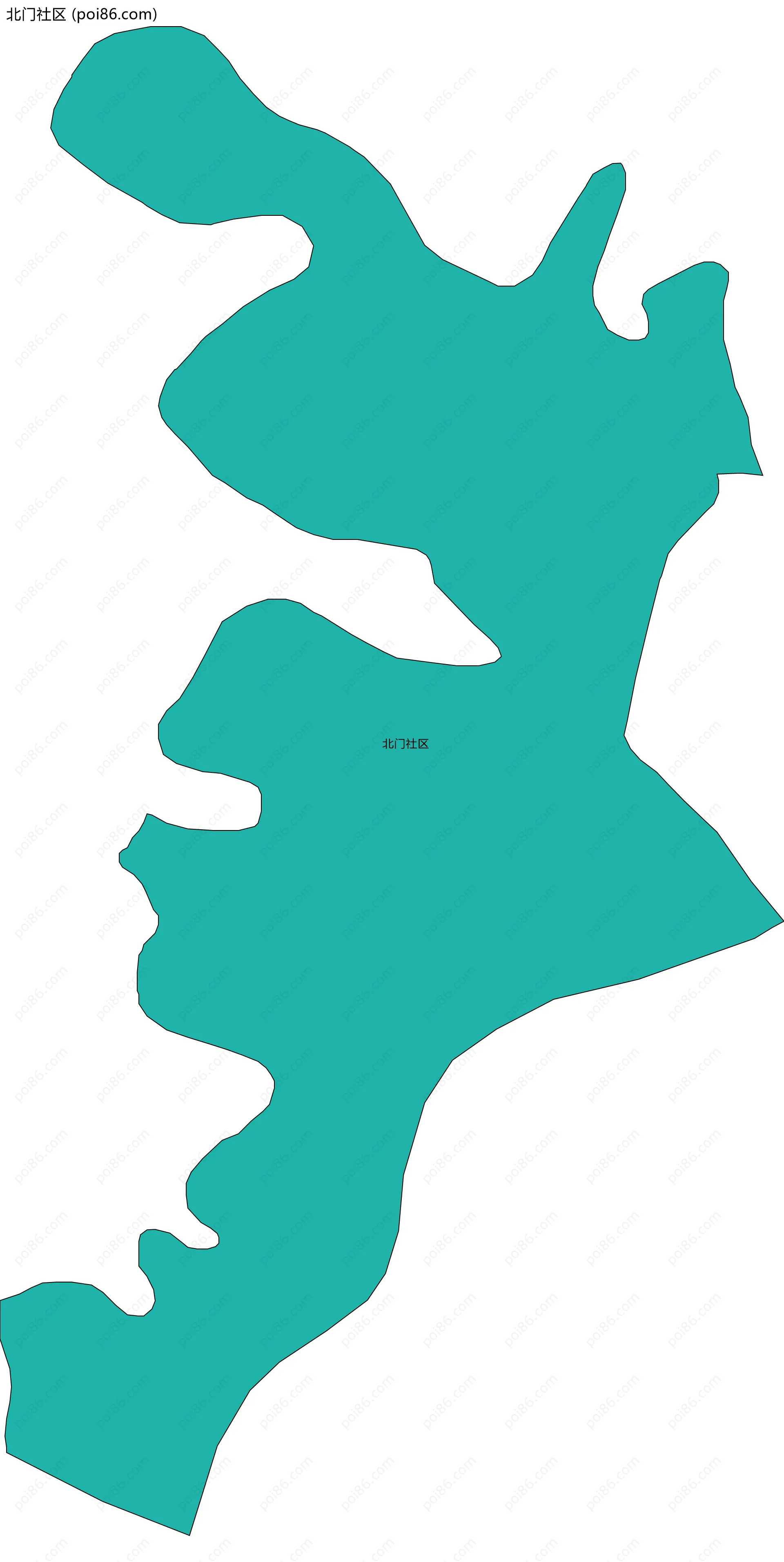 北门社区边界地图