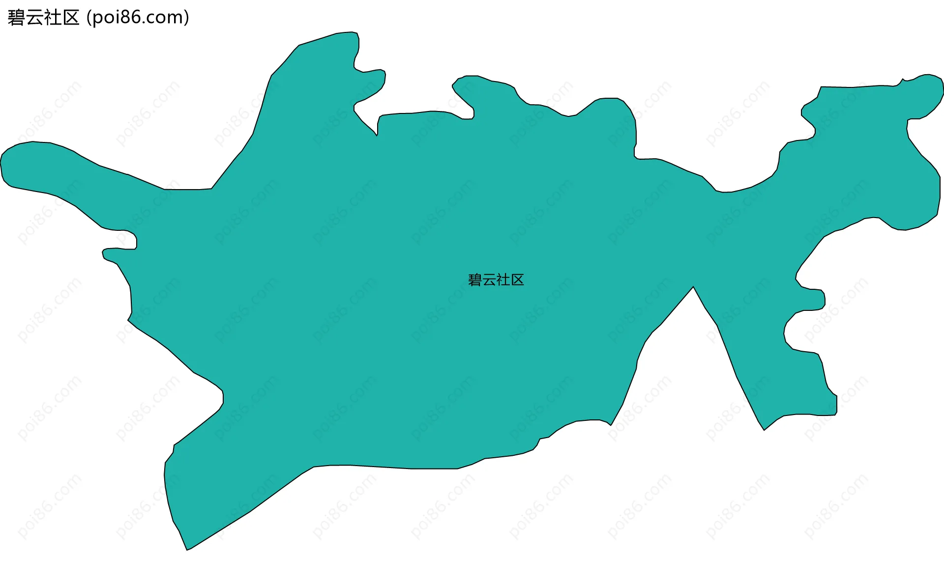 碧云社区边界地图