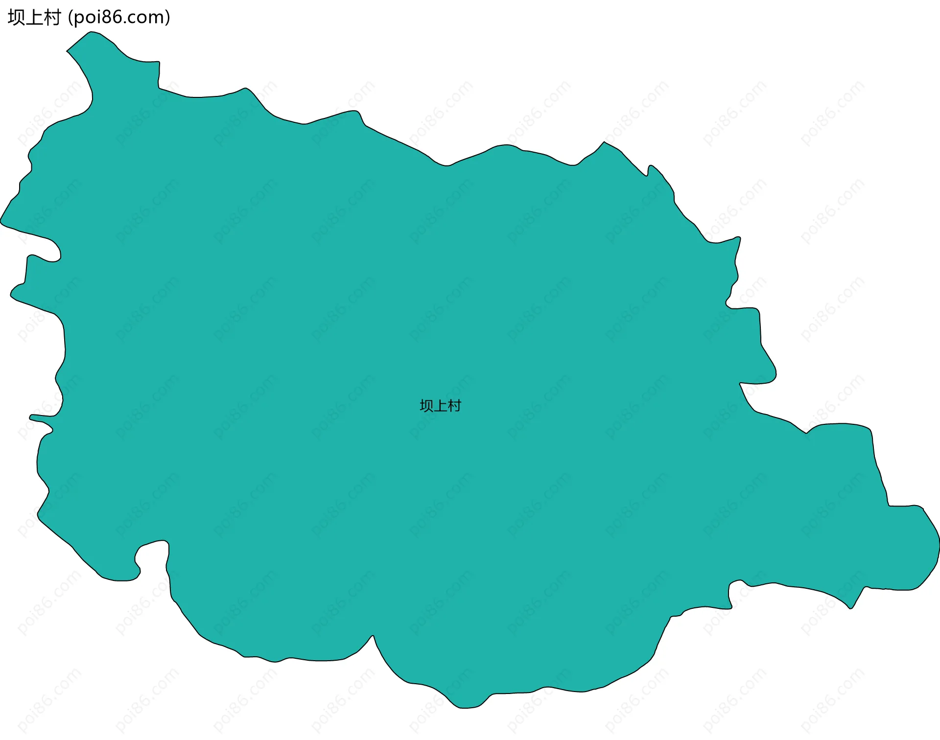 坝上村边界地图