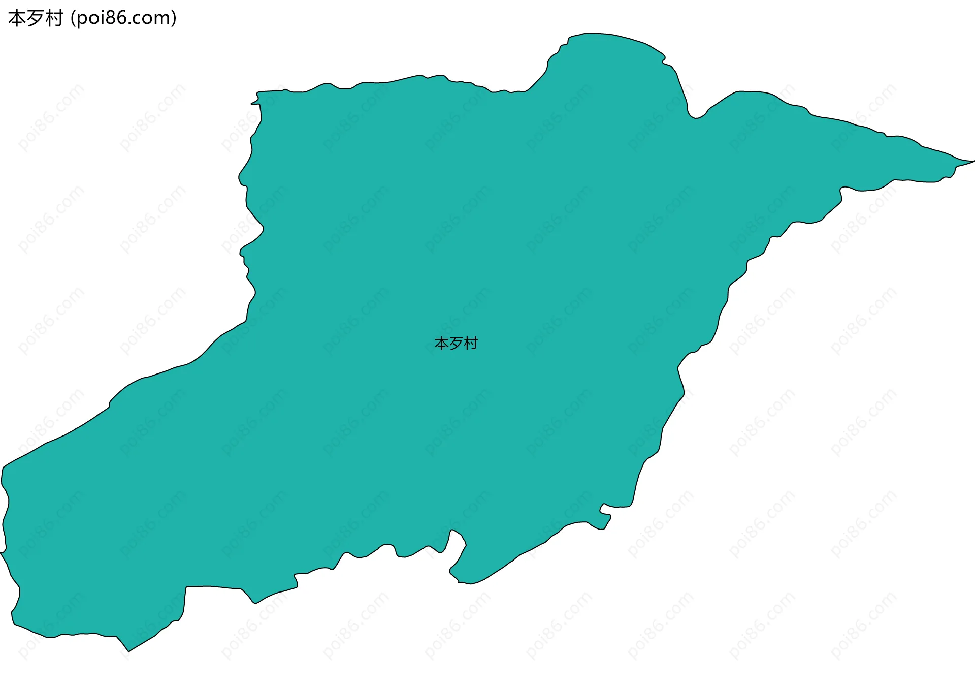 本歹村边界地图