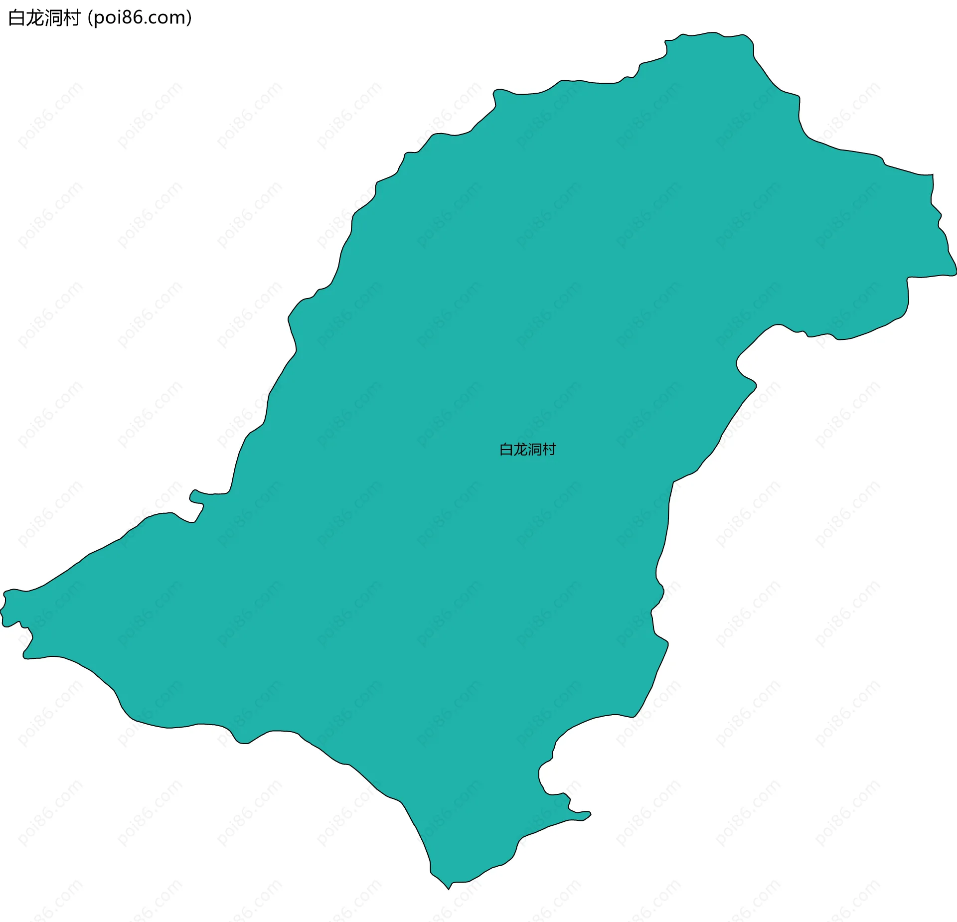 白龙洞村边界地图