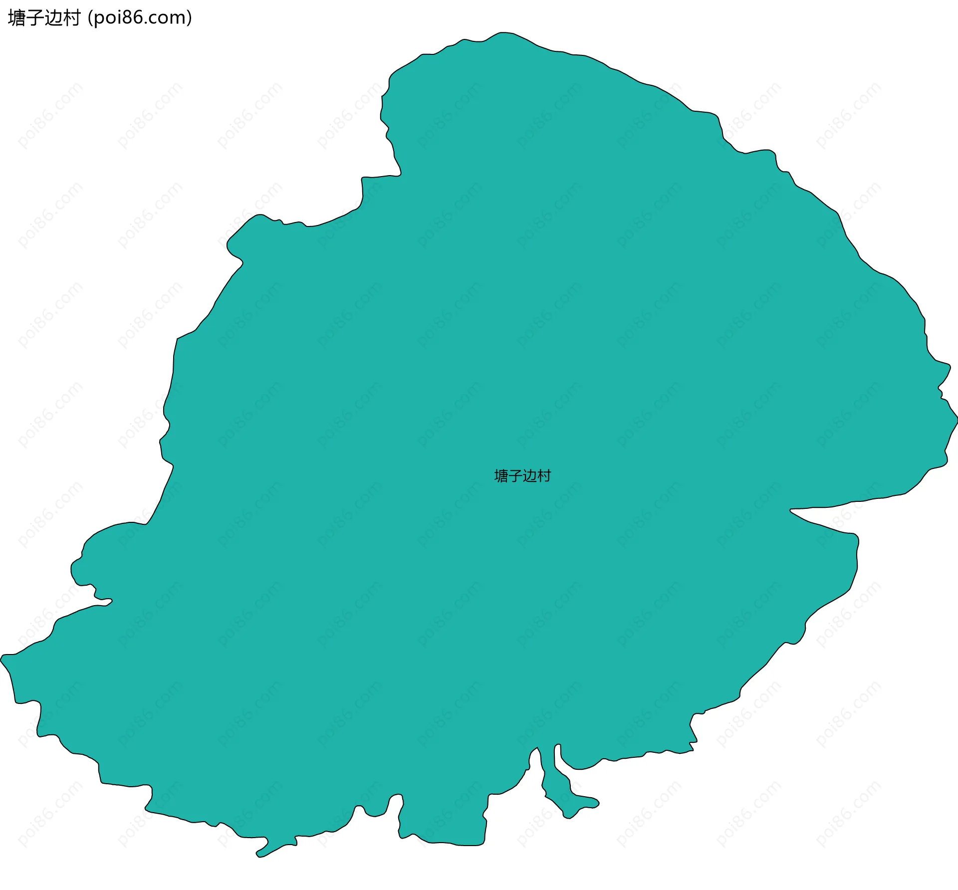 塘子边村边界地图