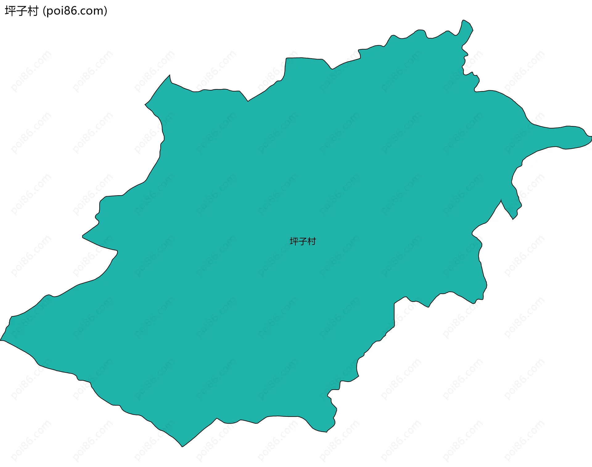 坪子村边界地图