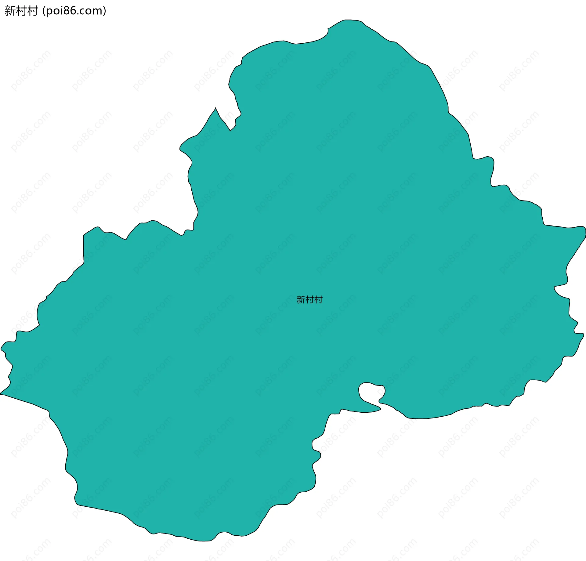 新村村边界地图