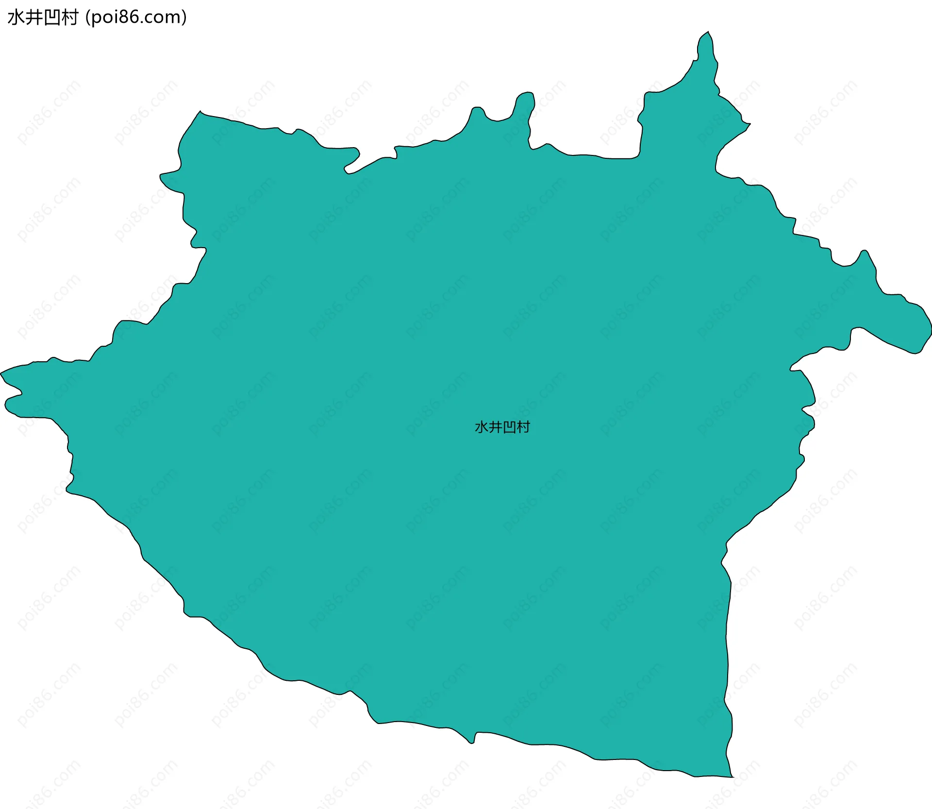 水井凹村边界地图
