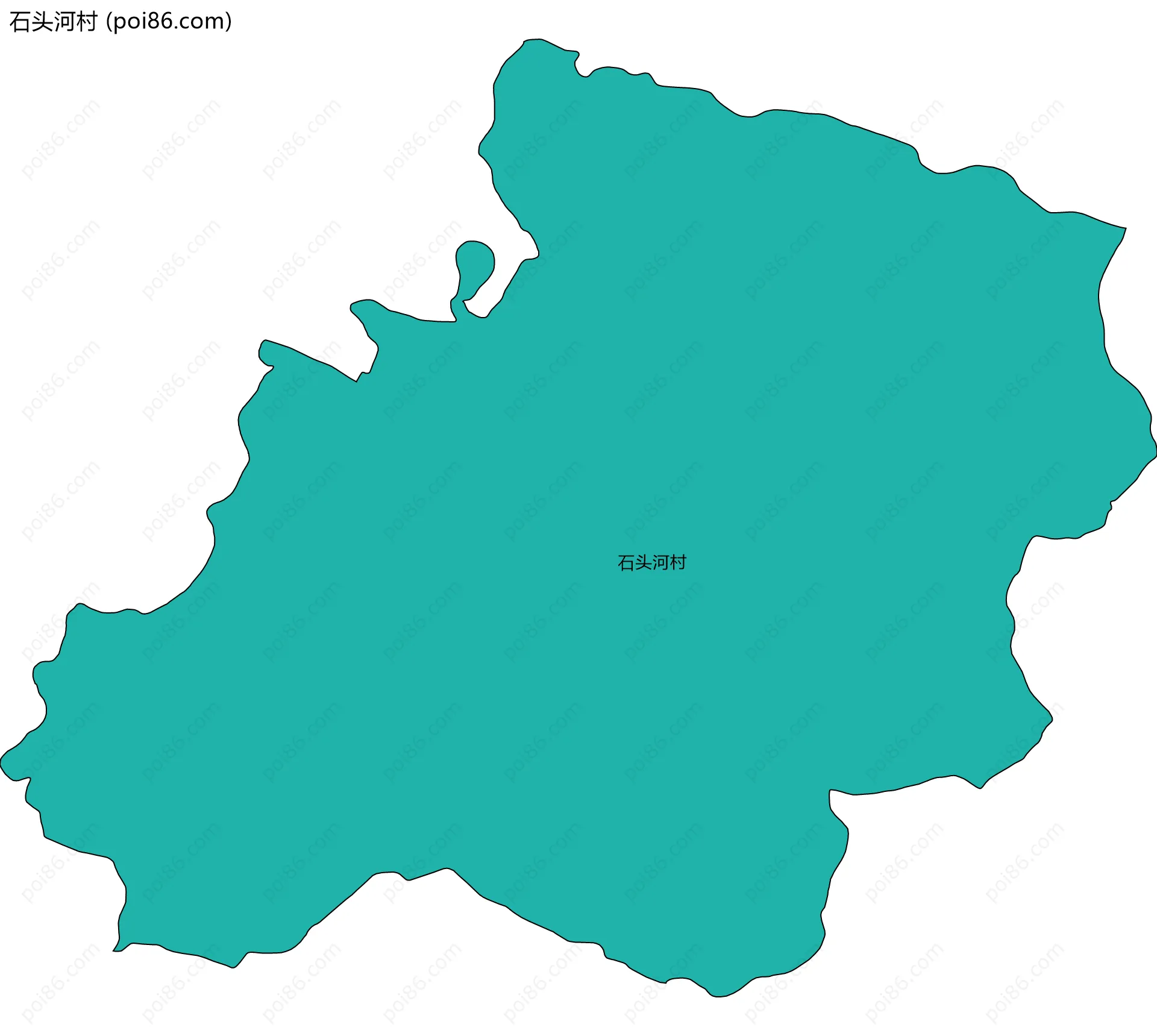石头河村边界地图