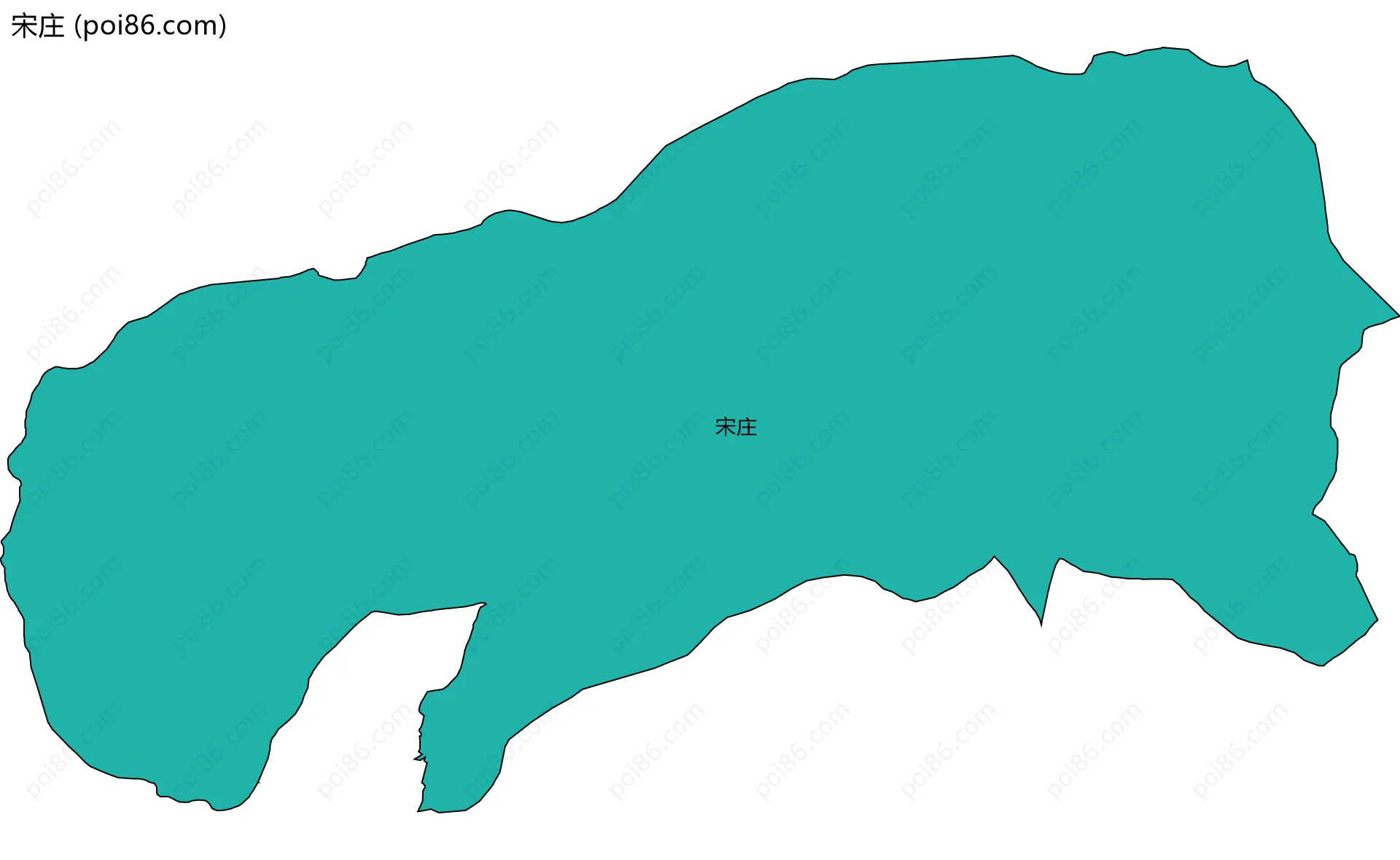 宋庄边界地图