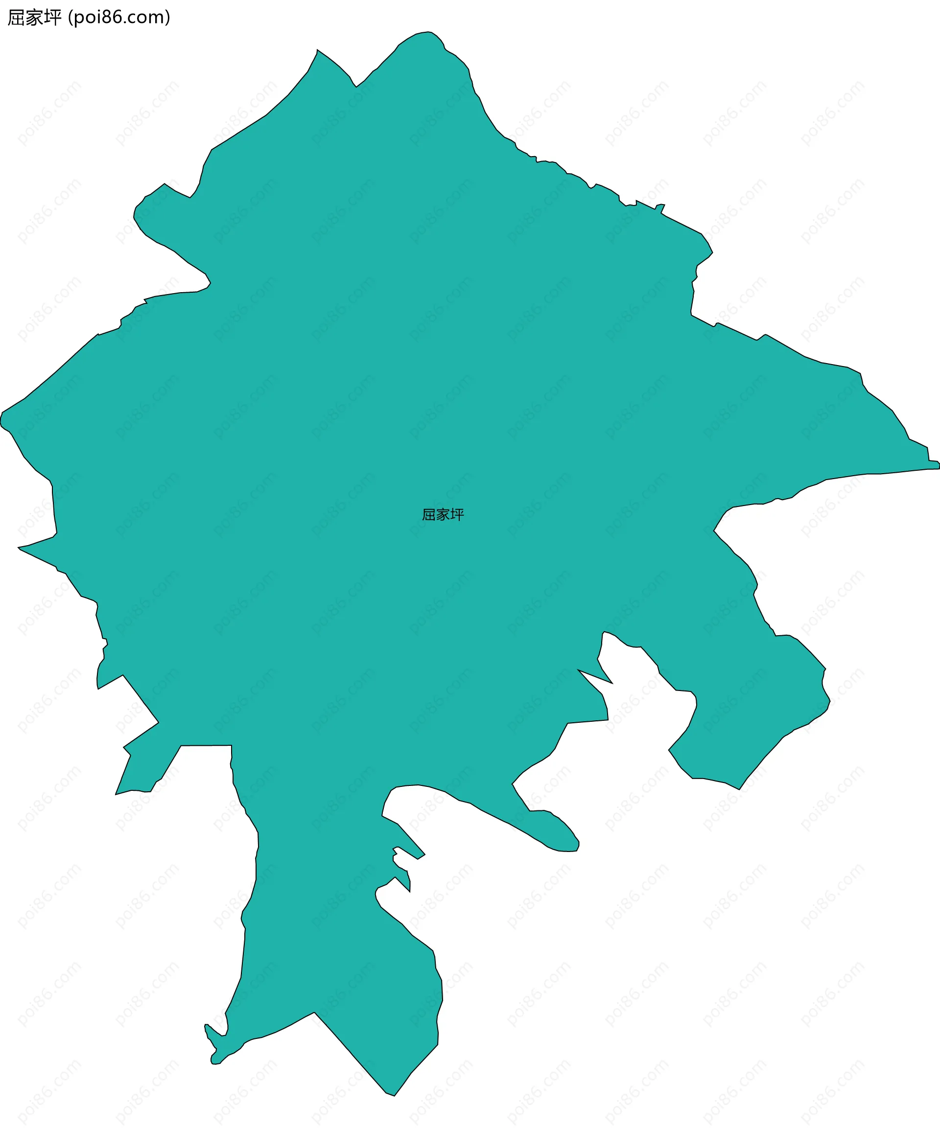 屈家坪边界地图