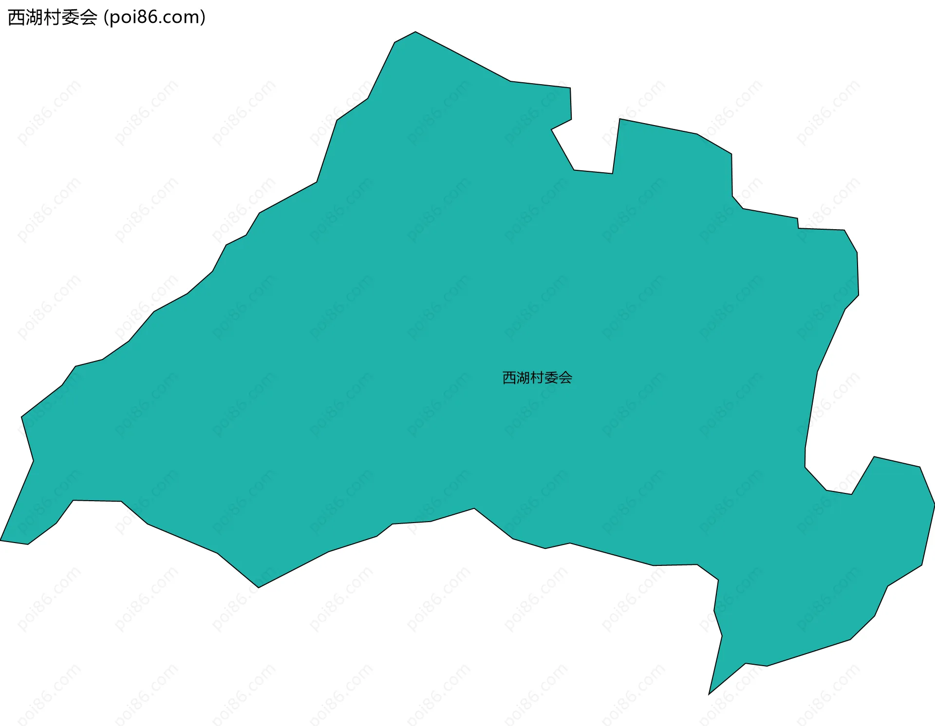 西湖村委会边界地图