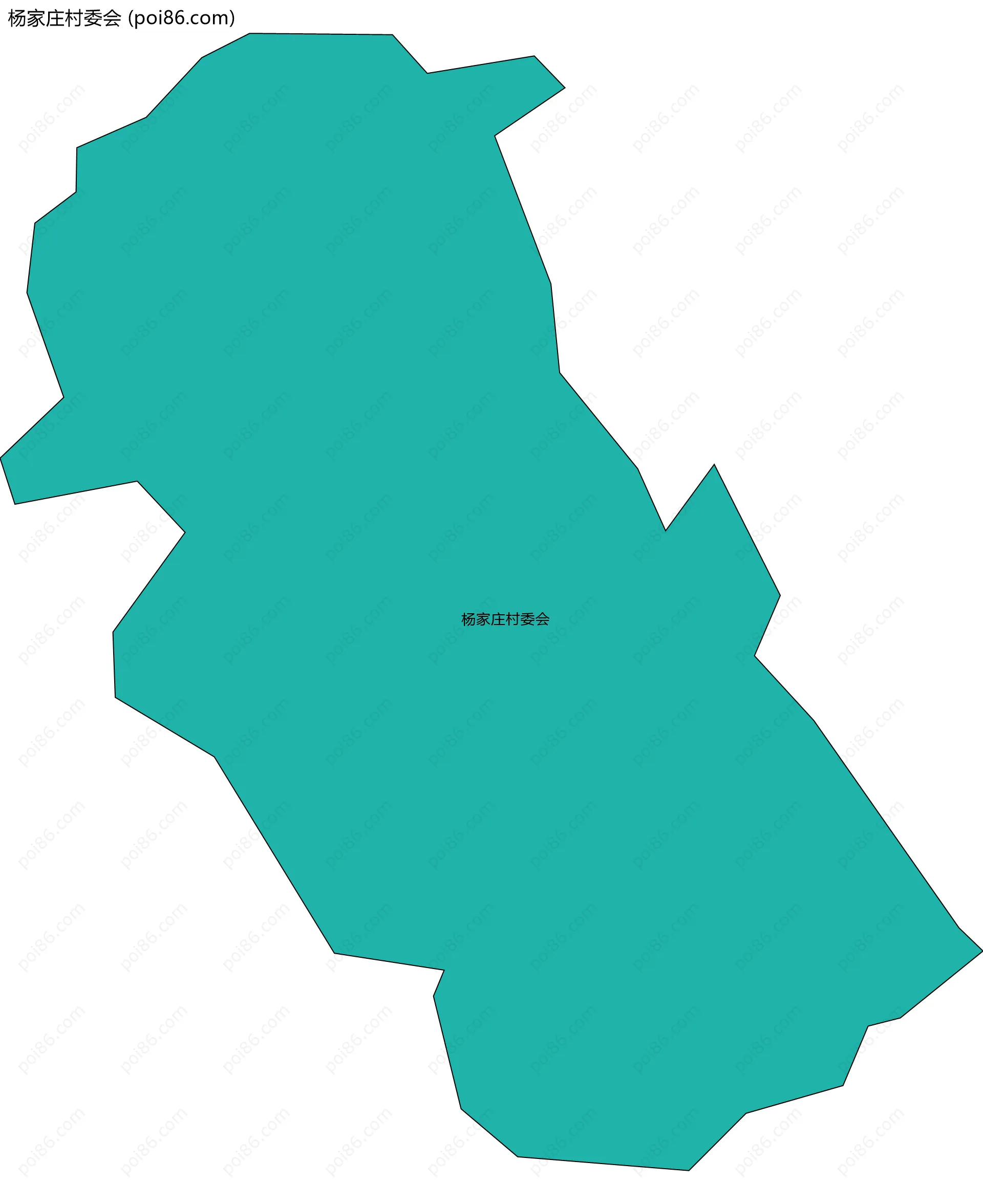 杨家庄村委会边界地图