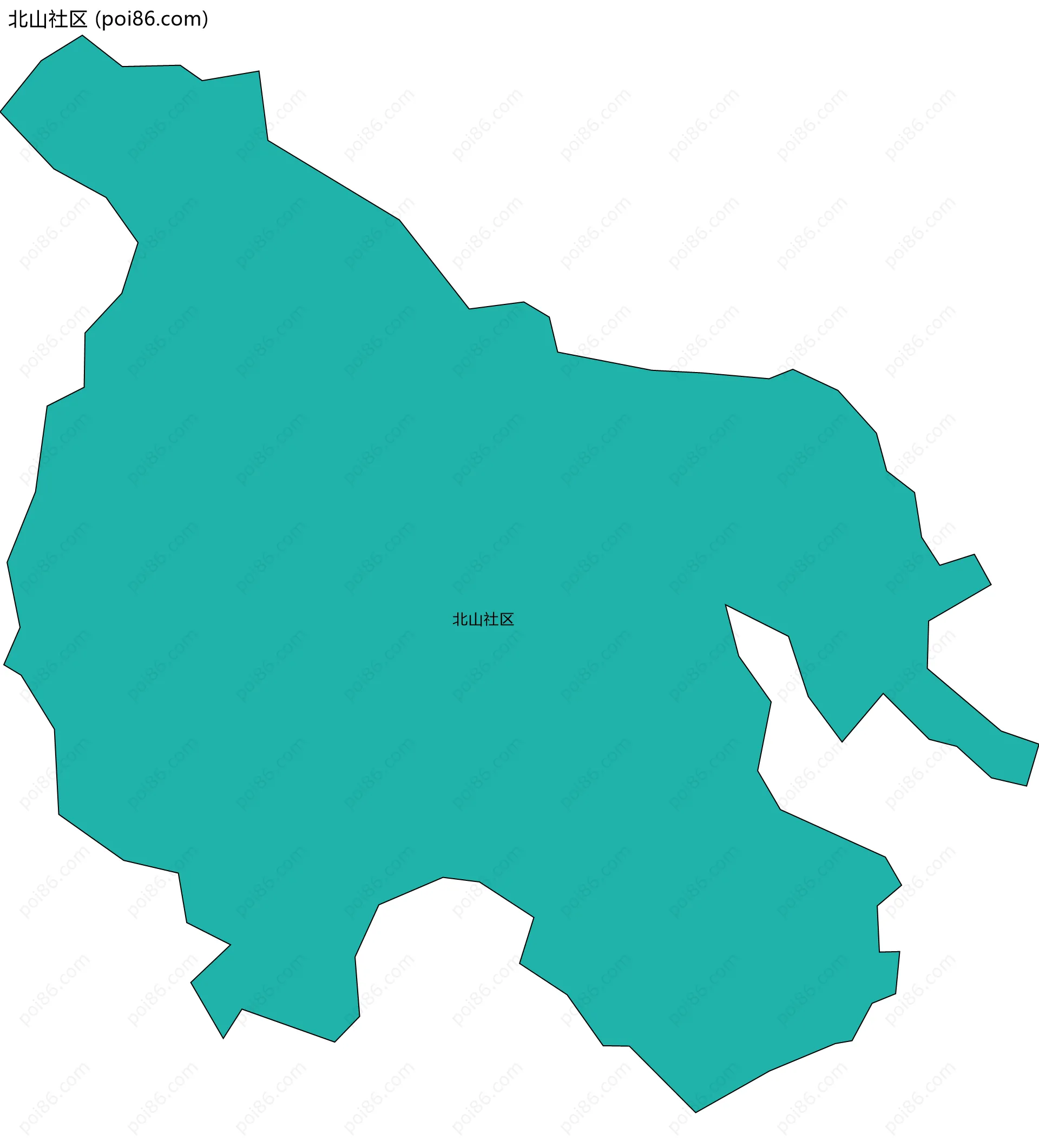 北山社区边界地图