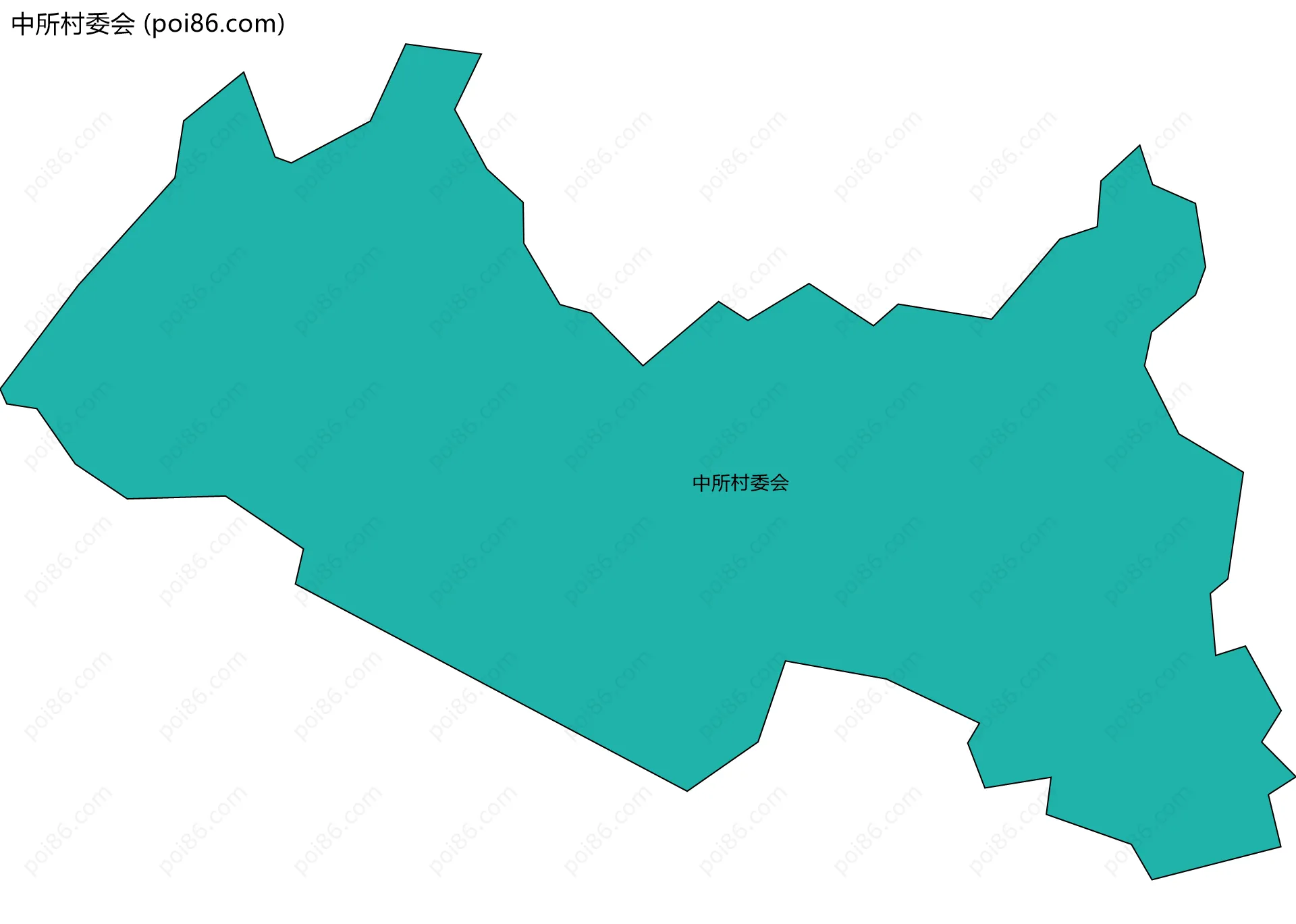 中所村委会边界地图