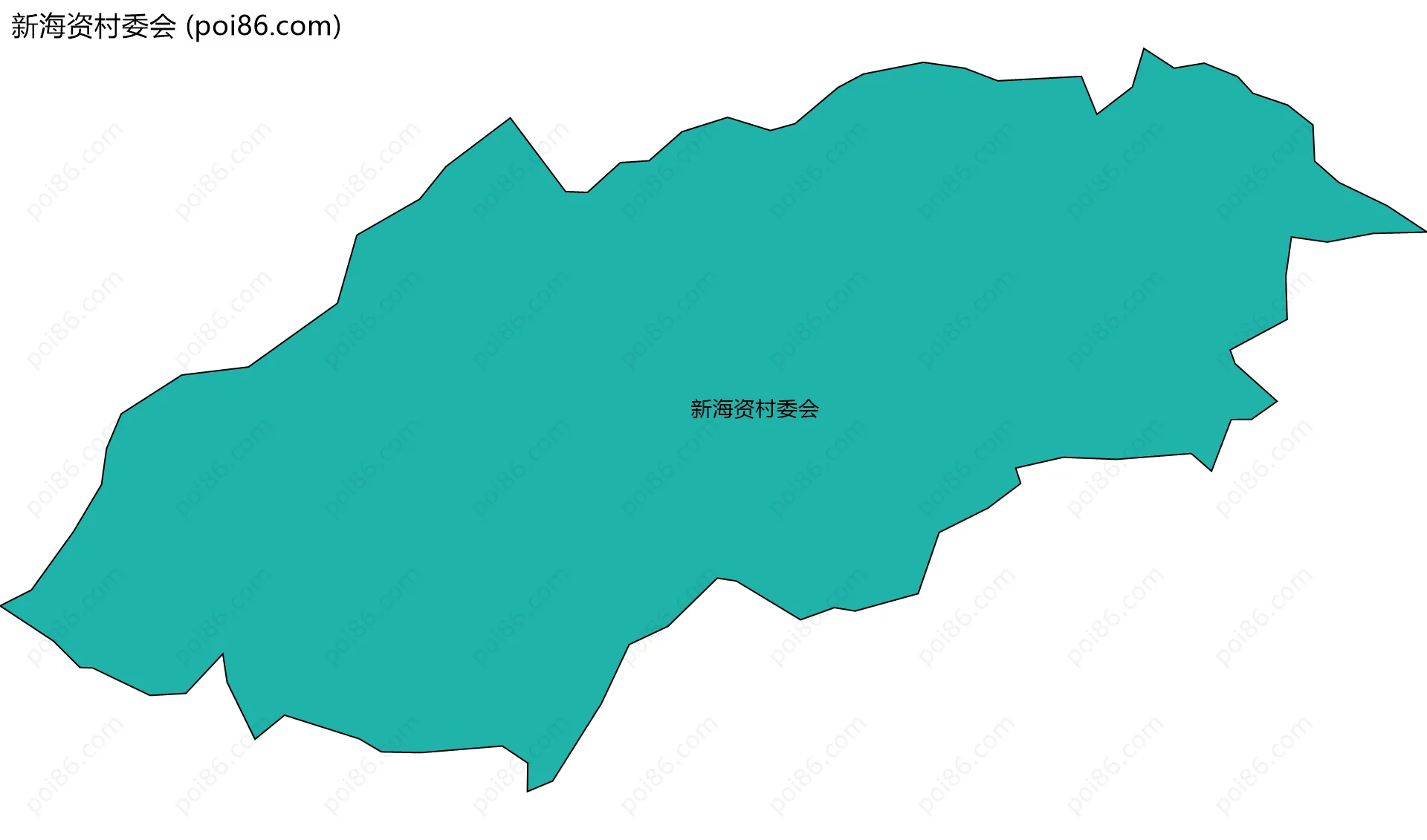 新海资村委会边界地图