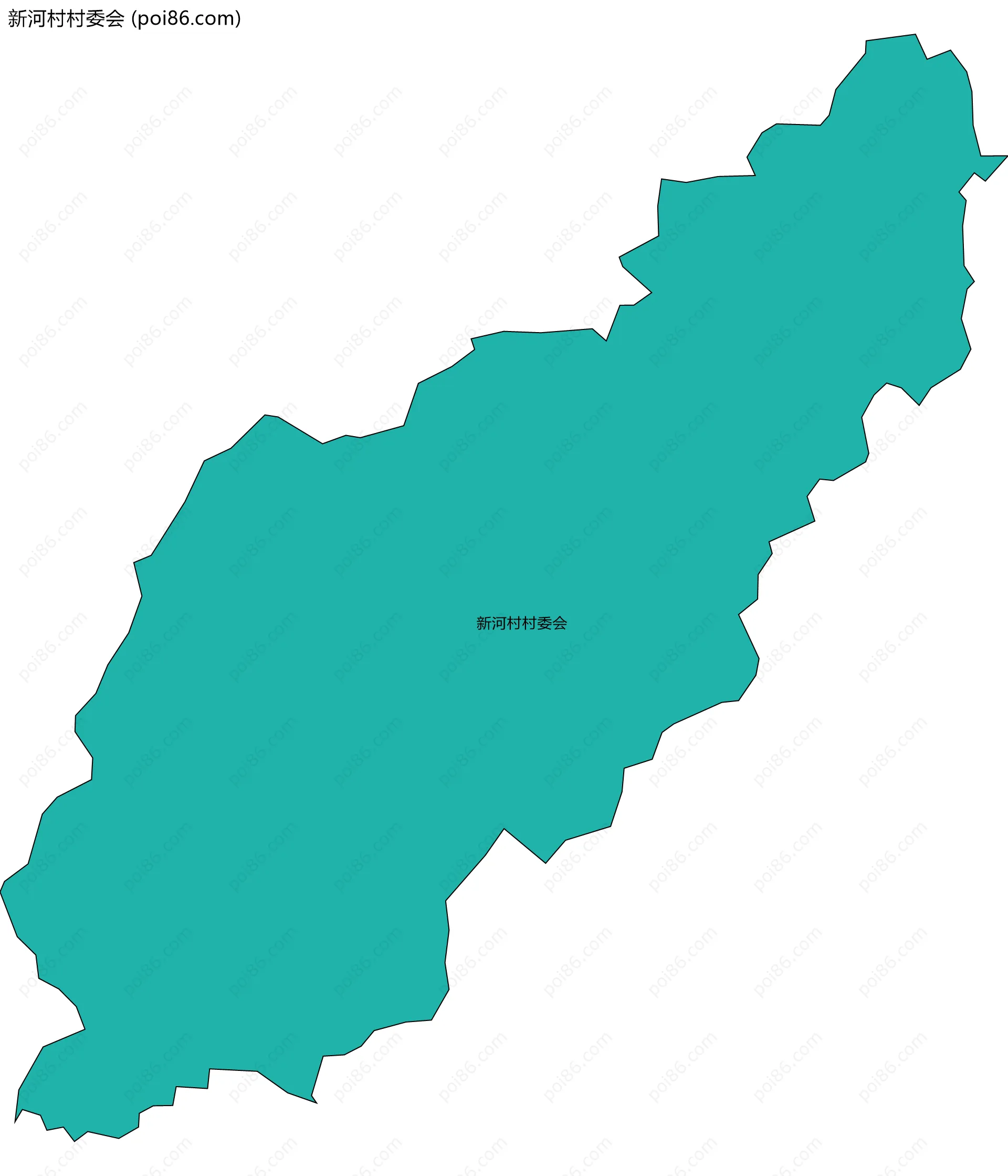 新河村村委会边界地图
