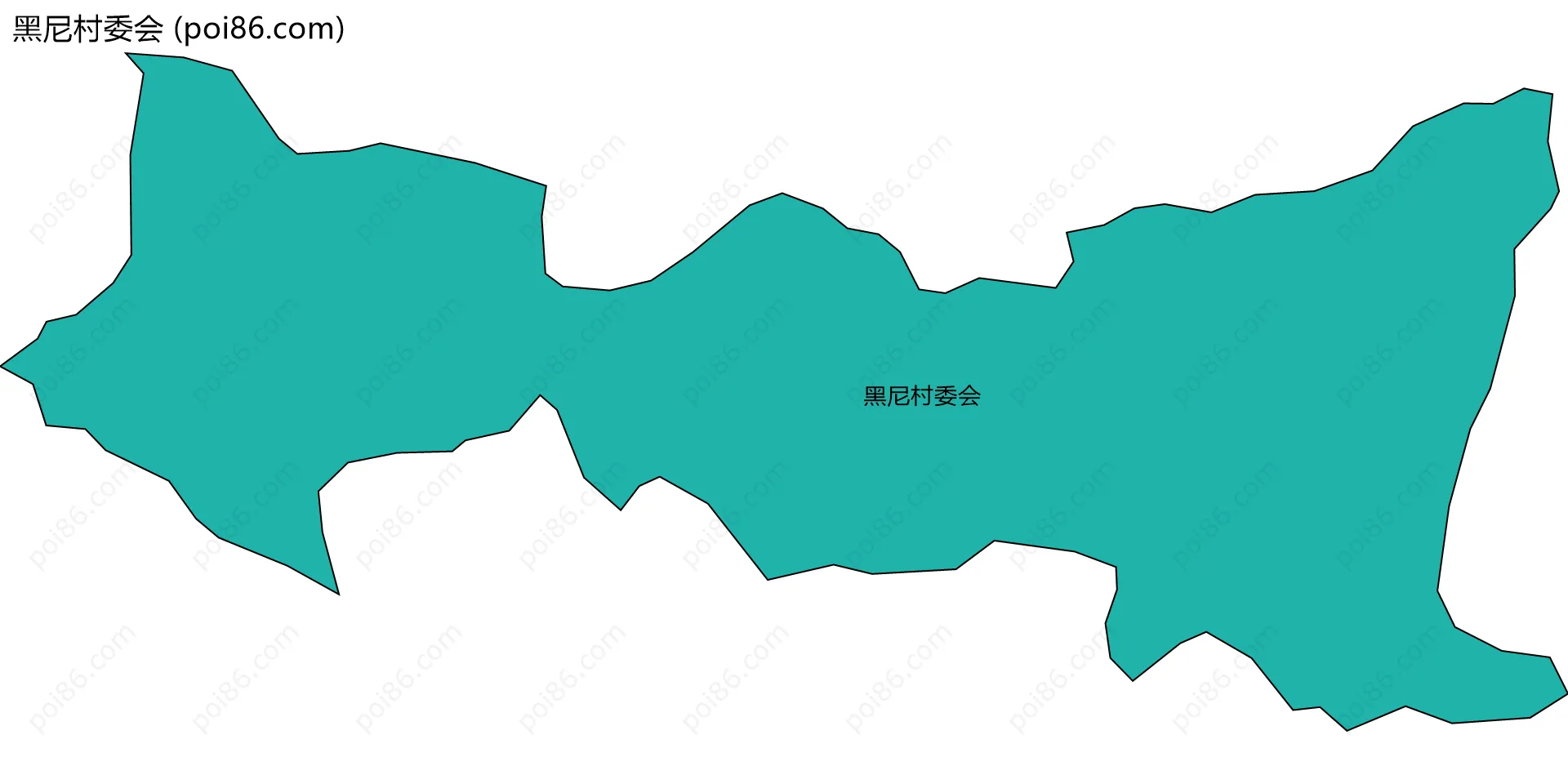 黑尼村委会边界地图