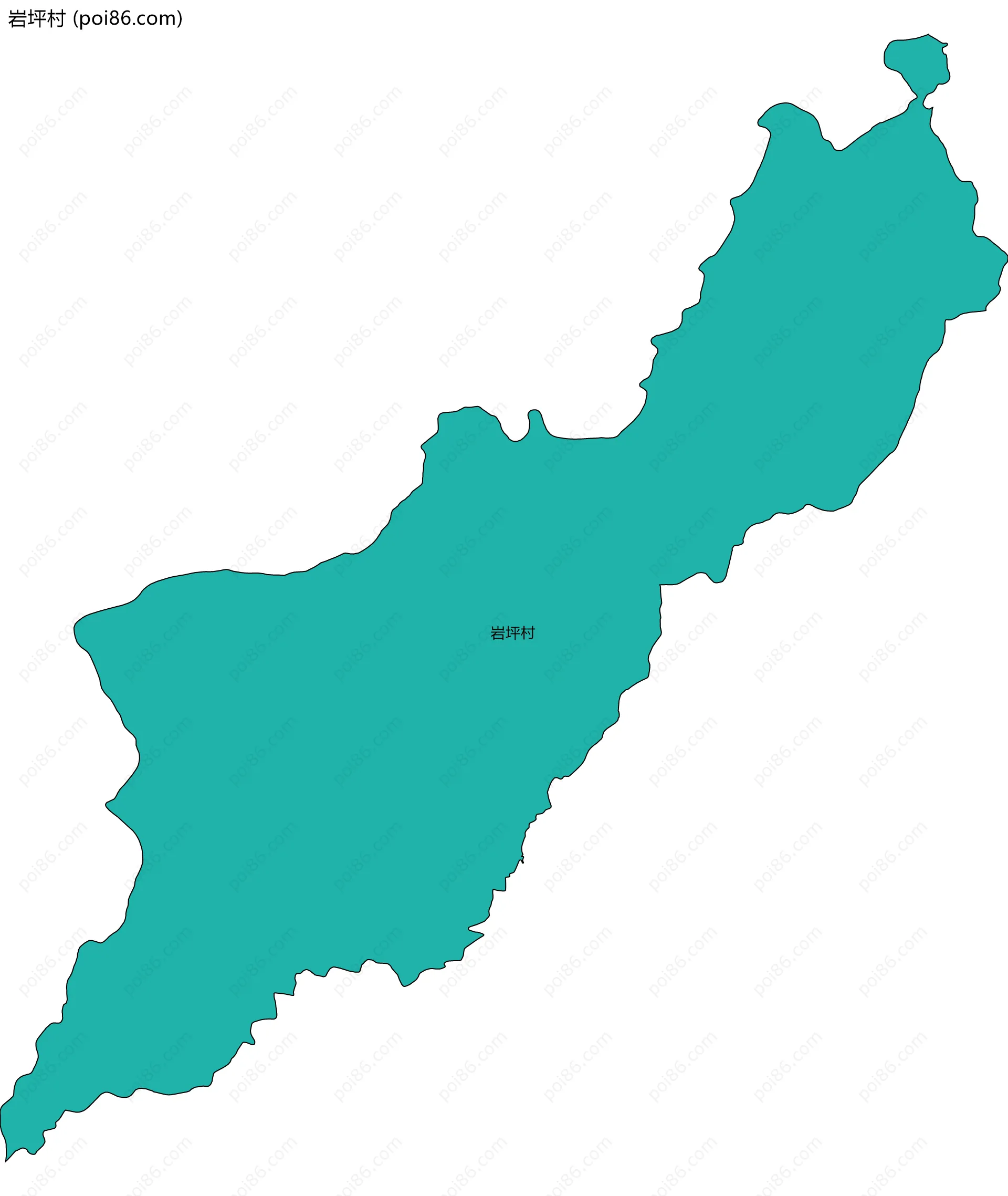 岩坪村边界地图