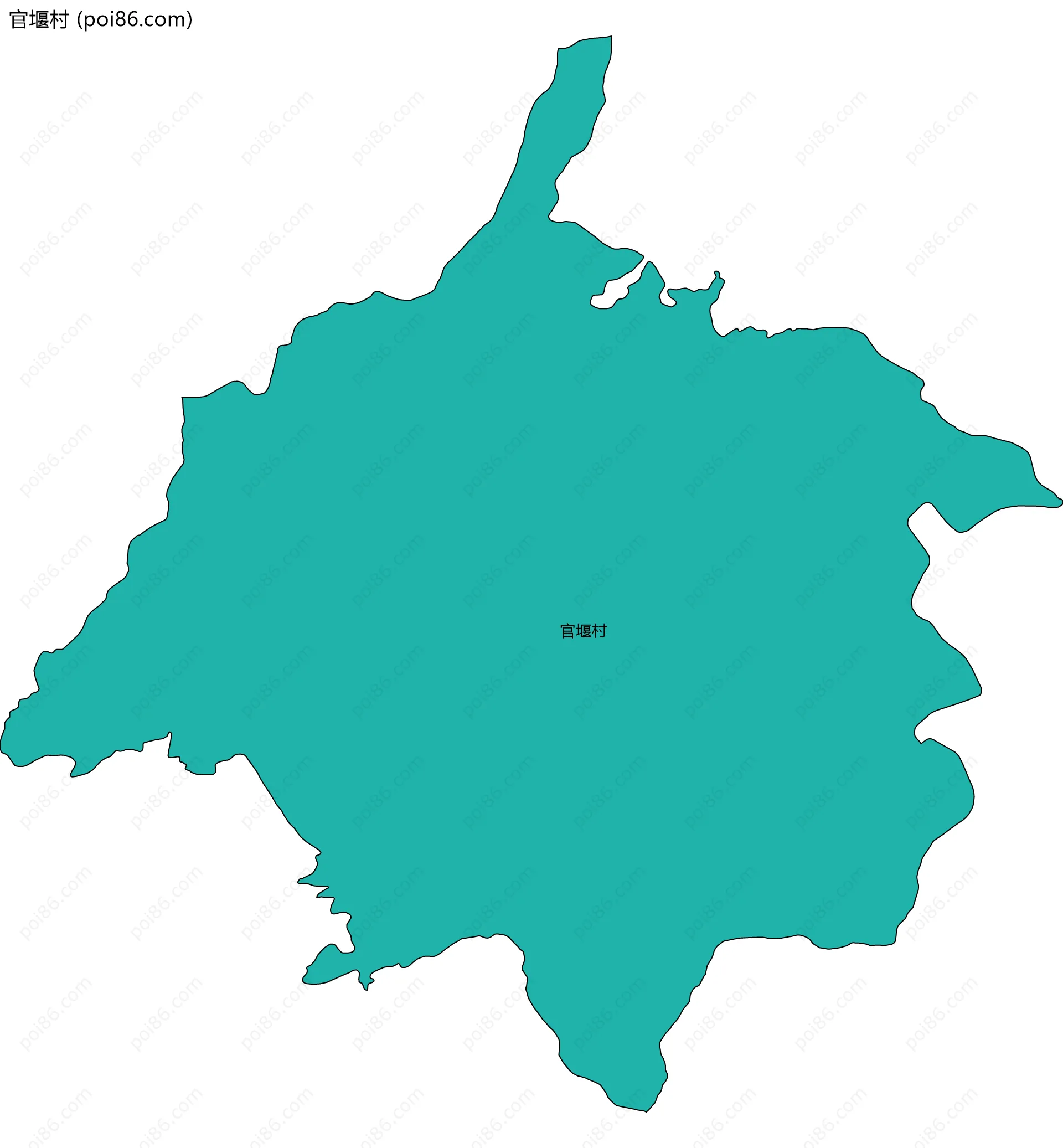 官堰村边界地图