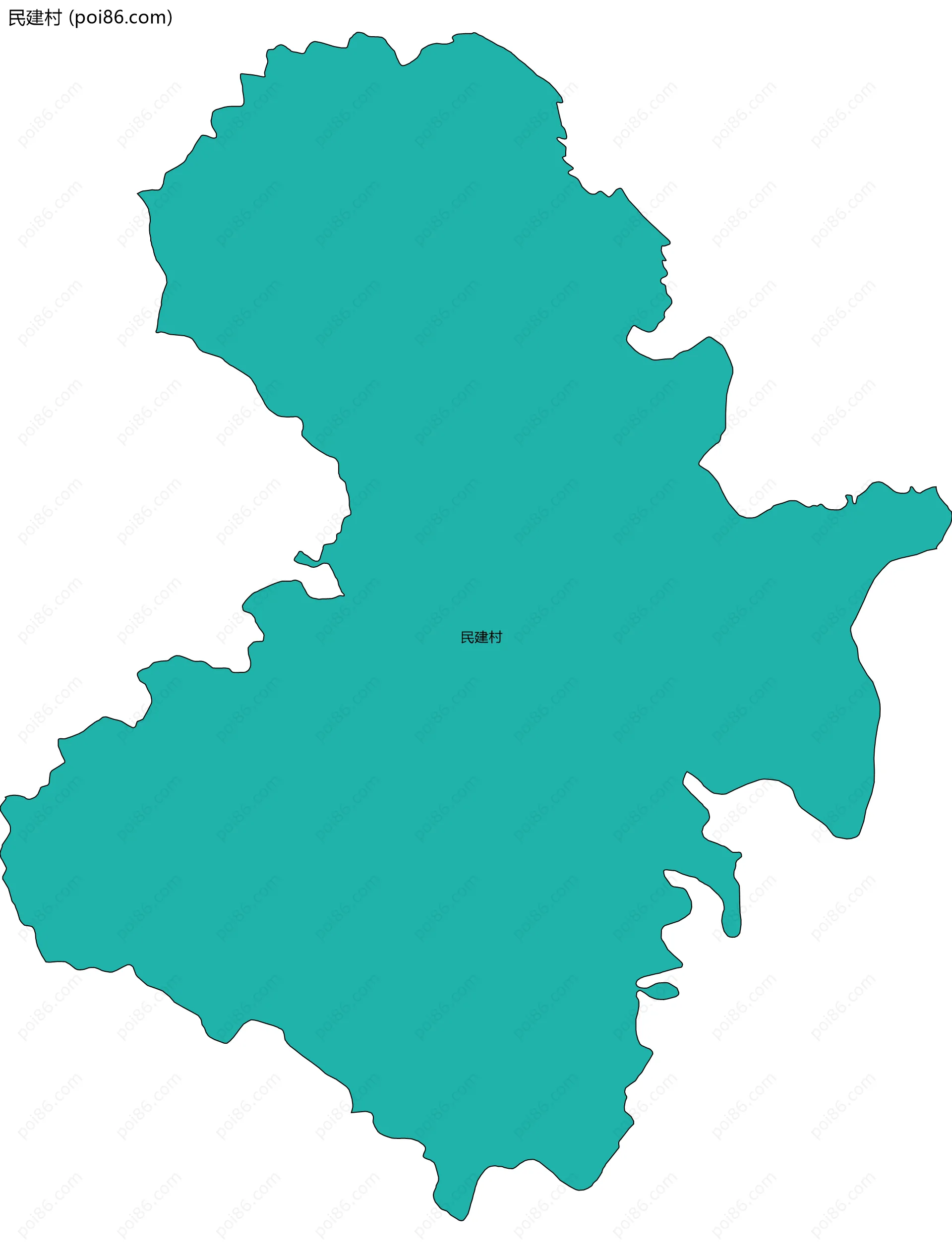 民建村边界地图