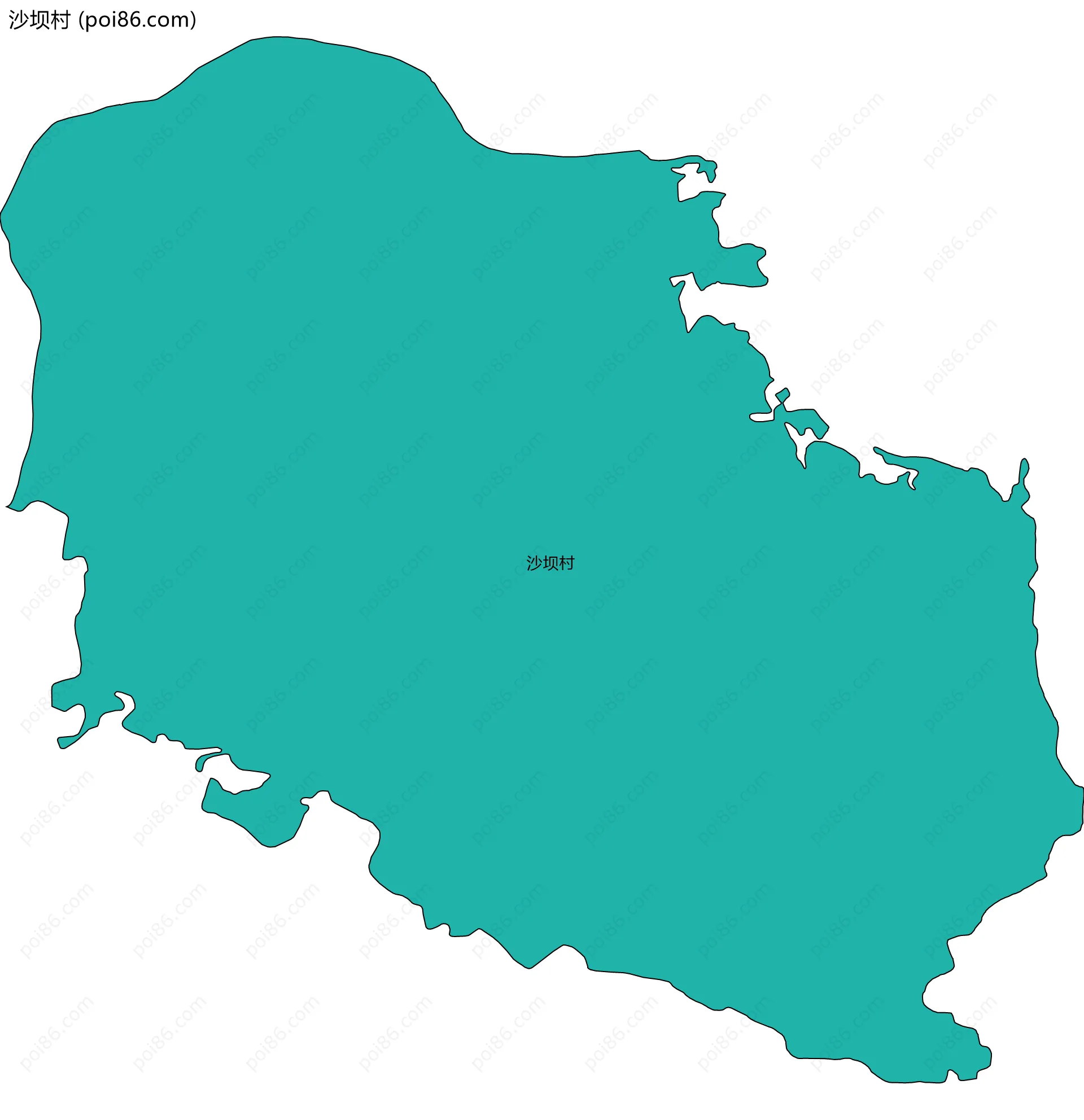 沙坝村边界地图