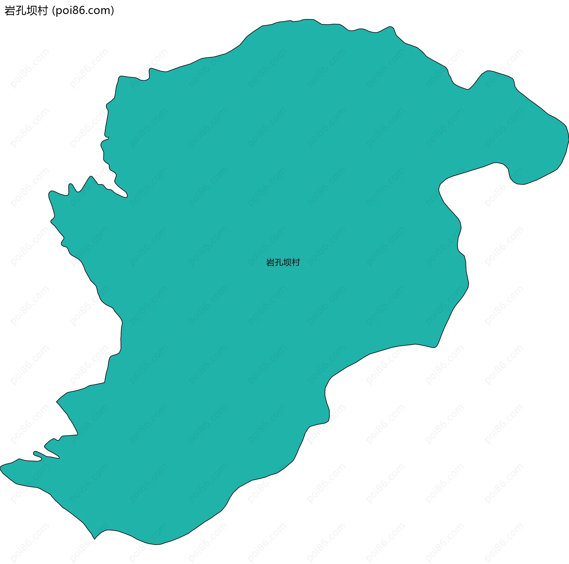 岩孔坝村边界地图
