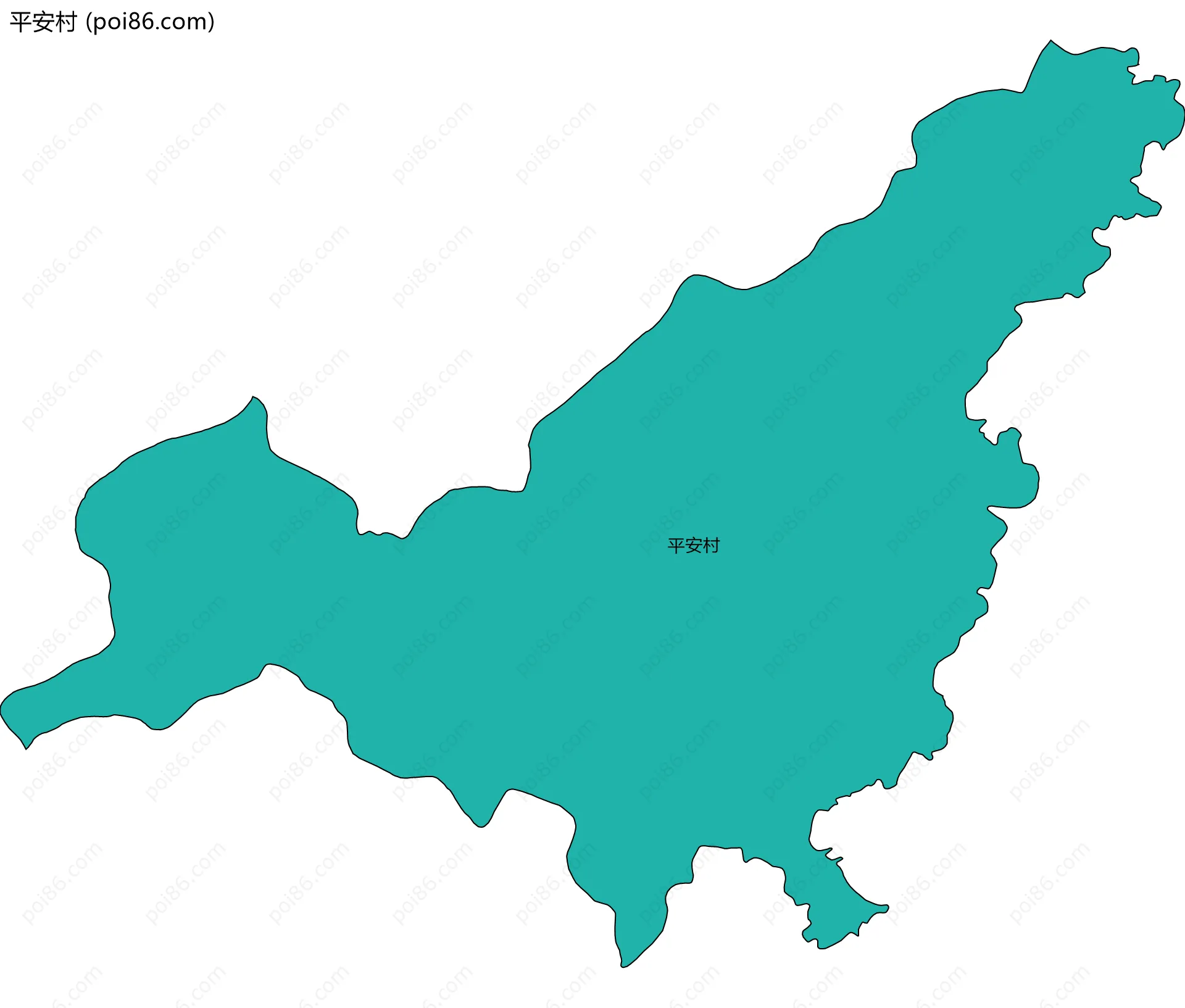 平安村边界地图