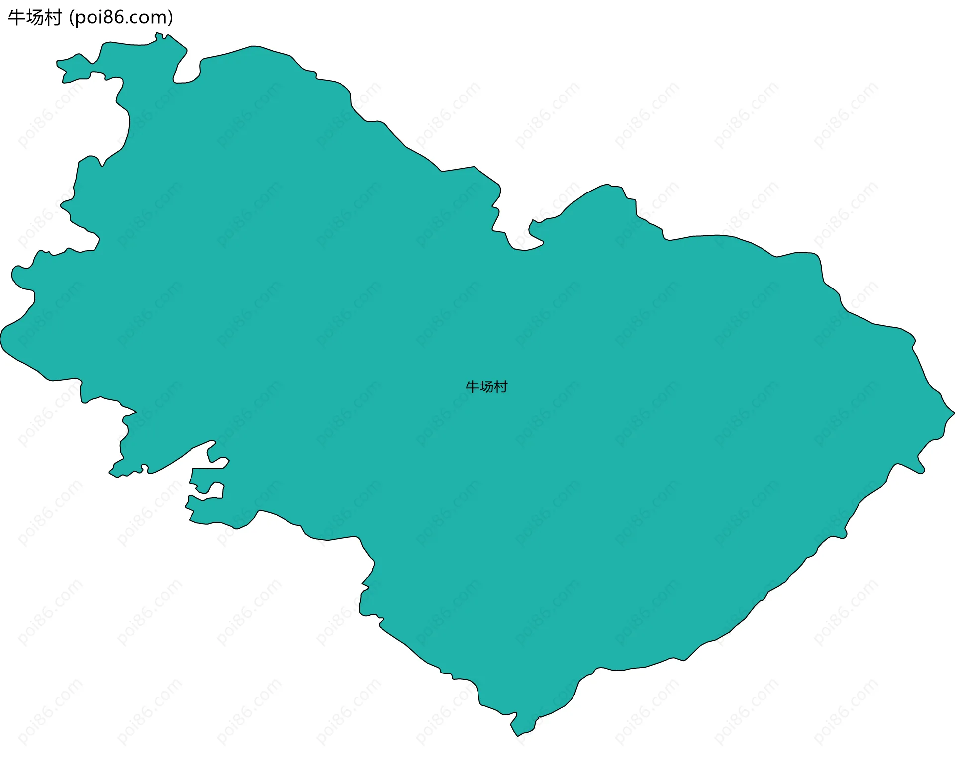 牛场村边界地图