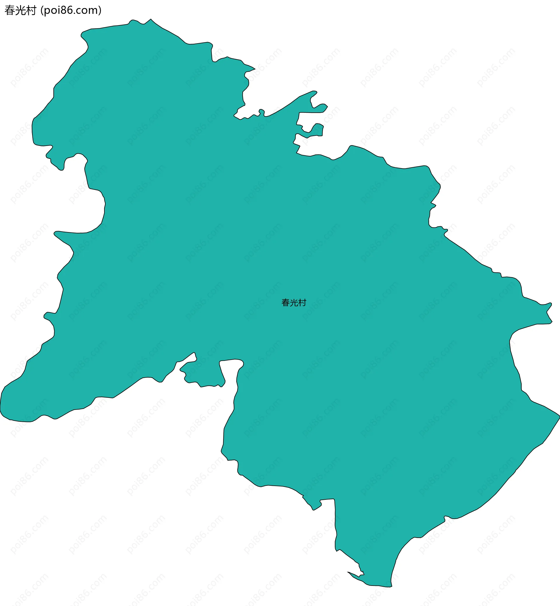 春光村边界地图